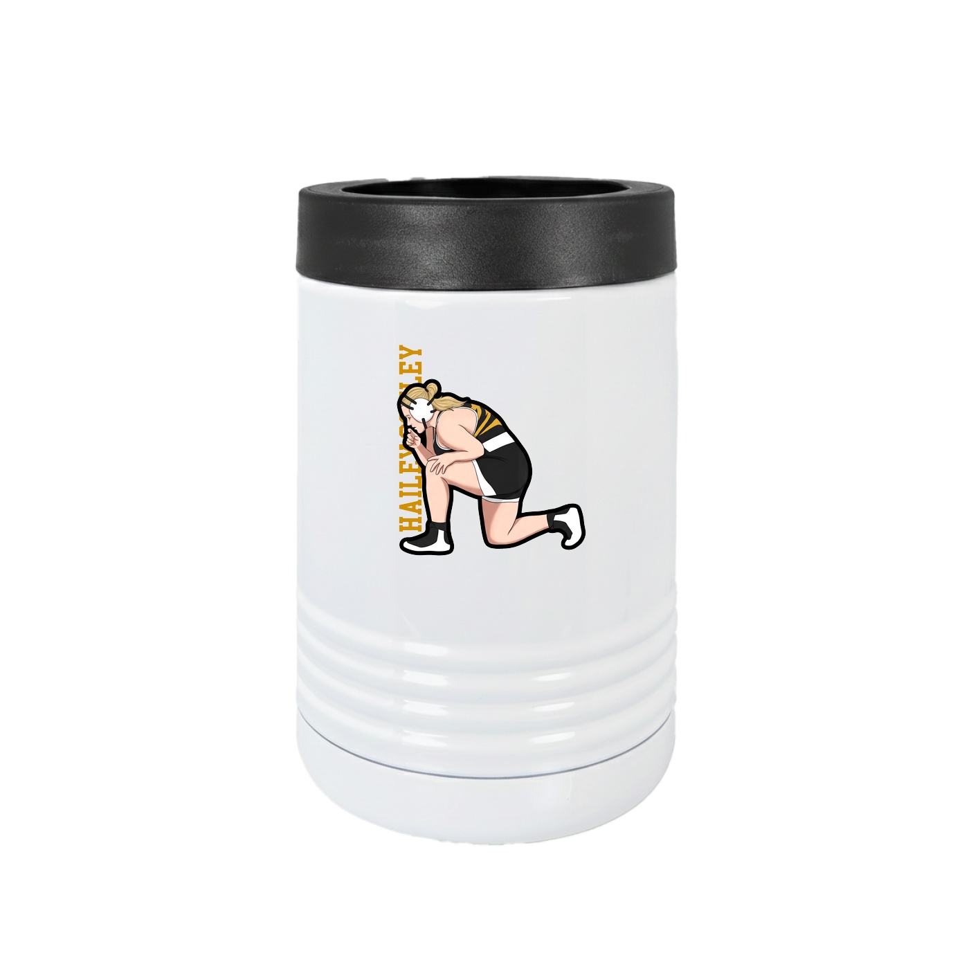 Beverage Holder — Name Vertical in White