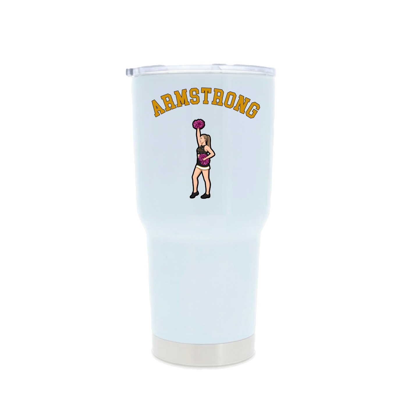 30oz Stainless Steel Tumbler — Shirsey Arch in White