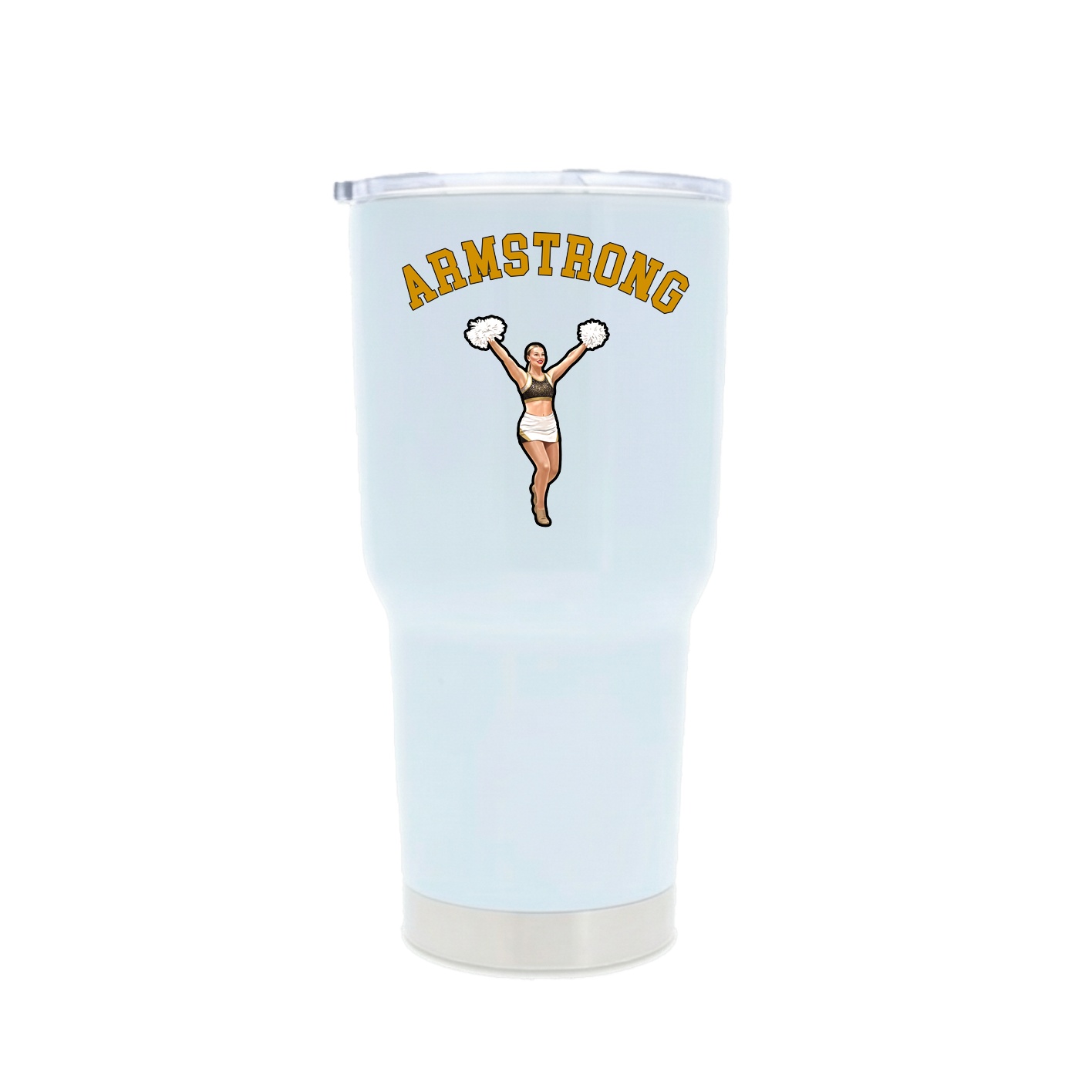 30oz Stainless Steel Tumbler — Shirsey Arch in White