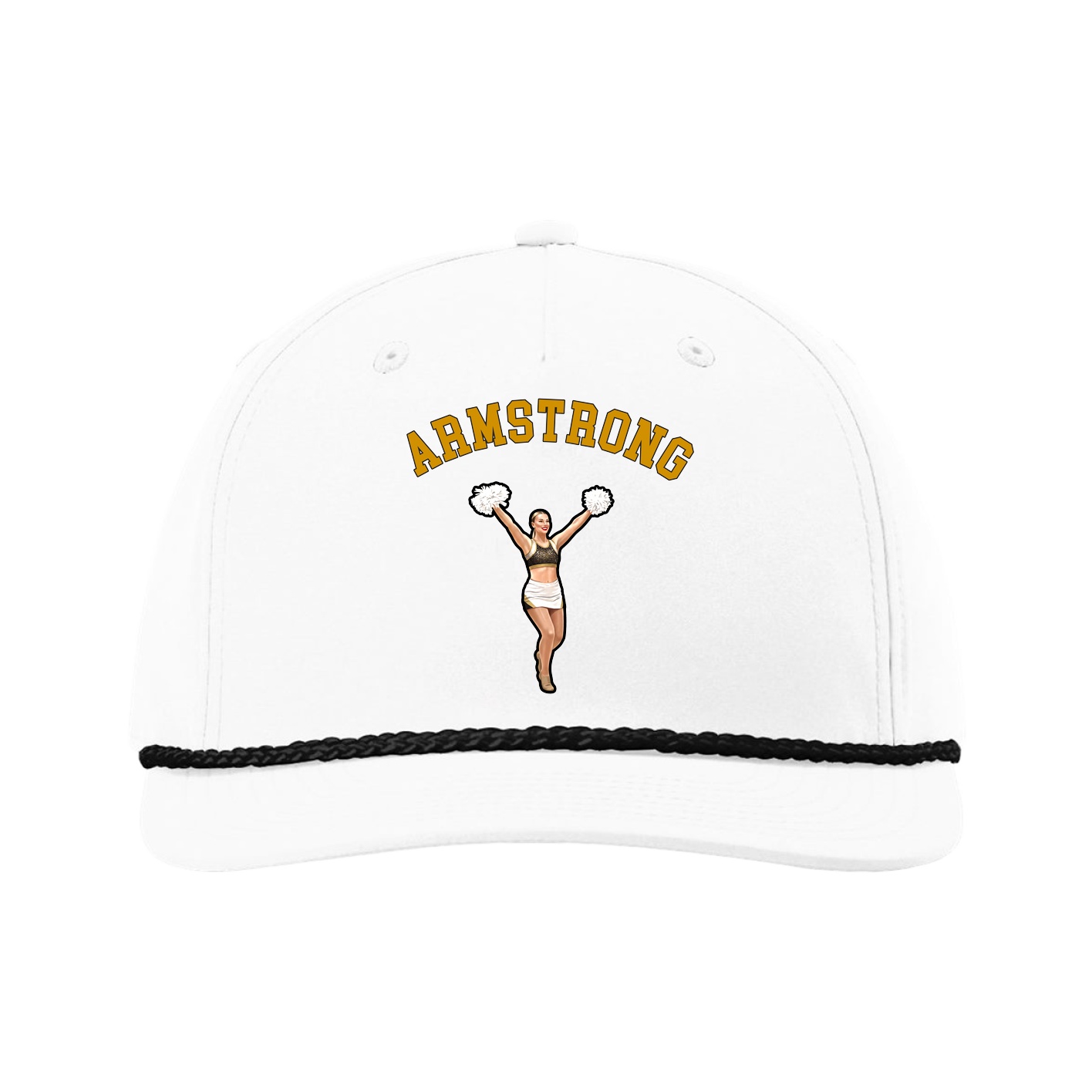 Five-Panel Classic Rope Cap — Shirsey Arch in White