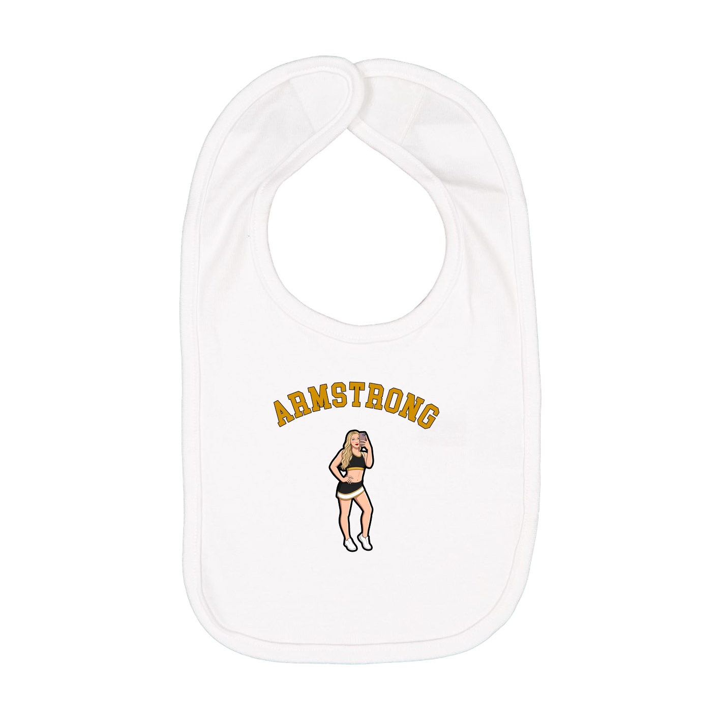 Infant Bib — Shirsey Arch in White