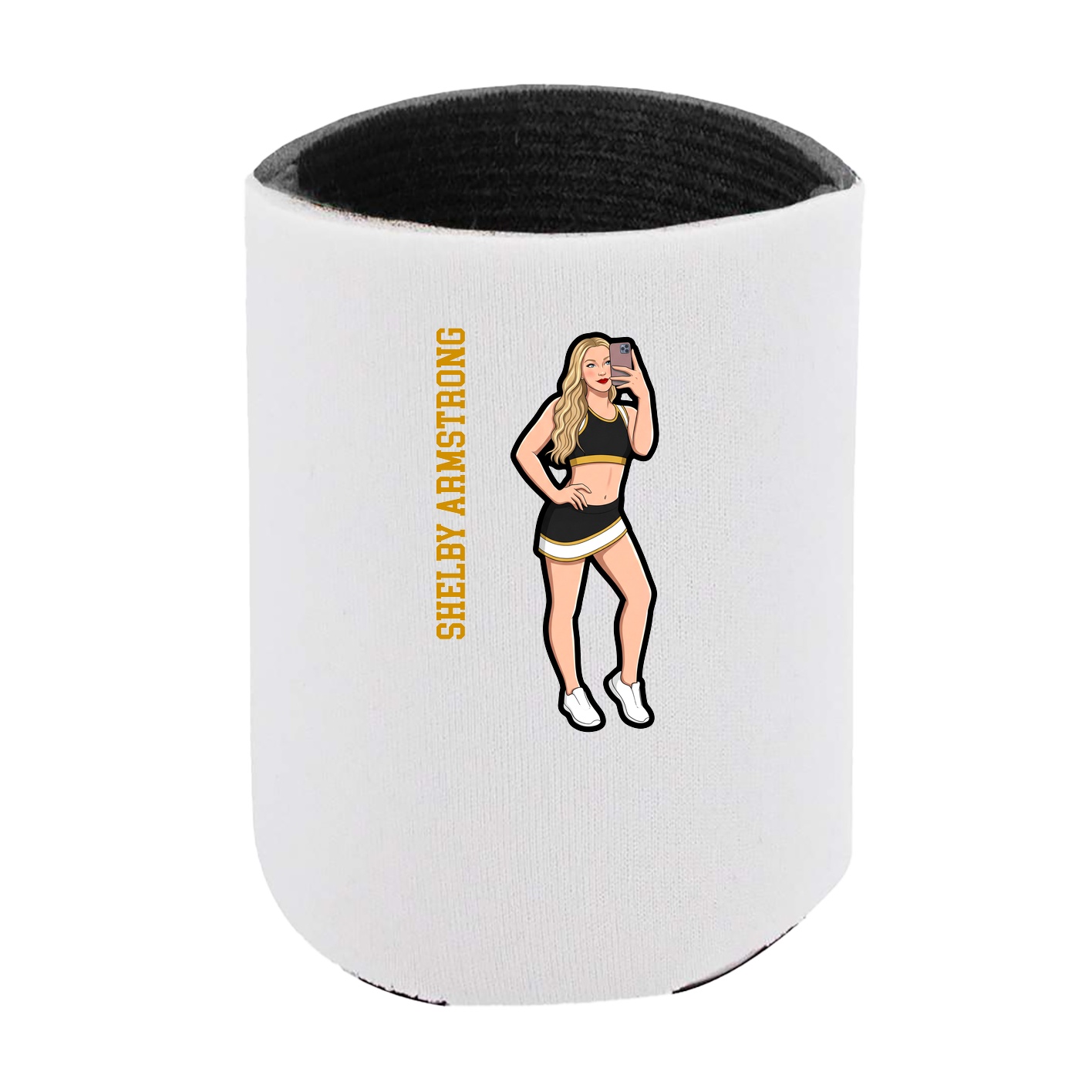 Can Holder — Name Vertical in White