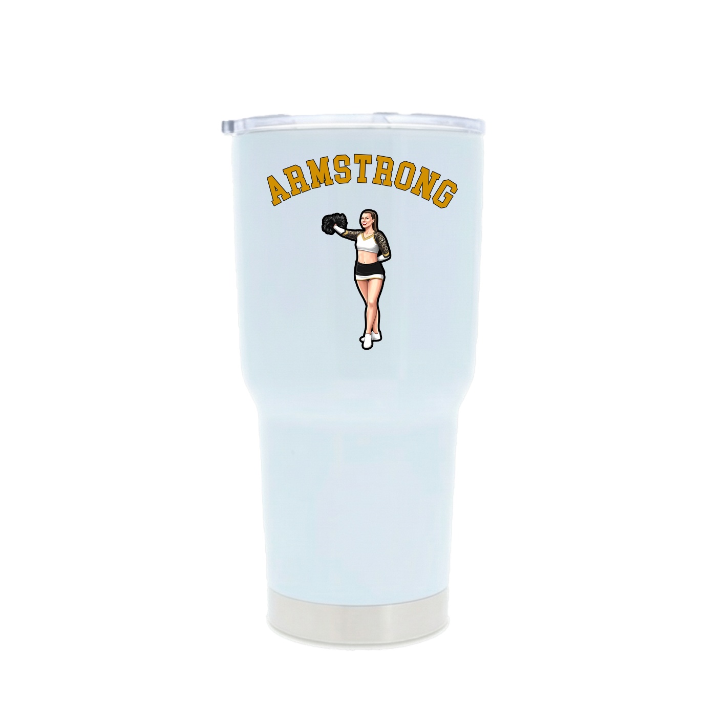 30oz Stainless Steel Tumbler — Shirsey Arch in White