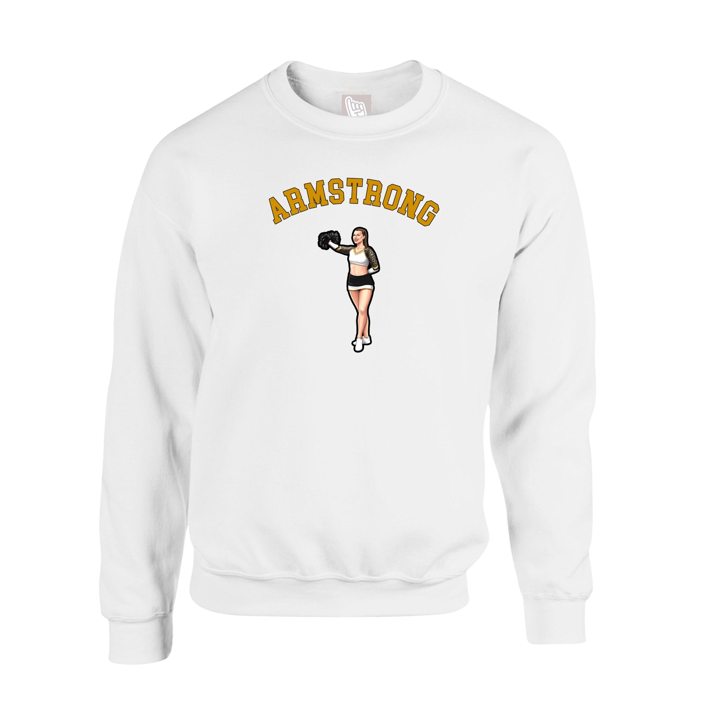 Fleece Crew — Shirsey Arch in White