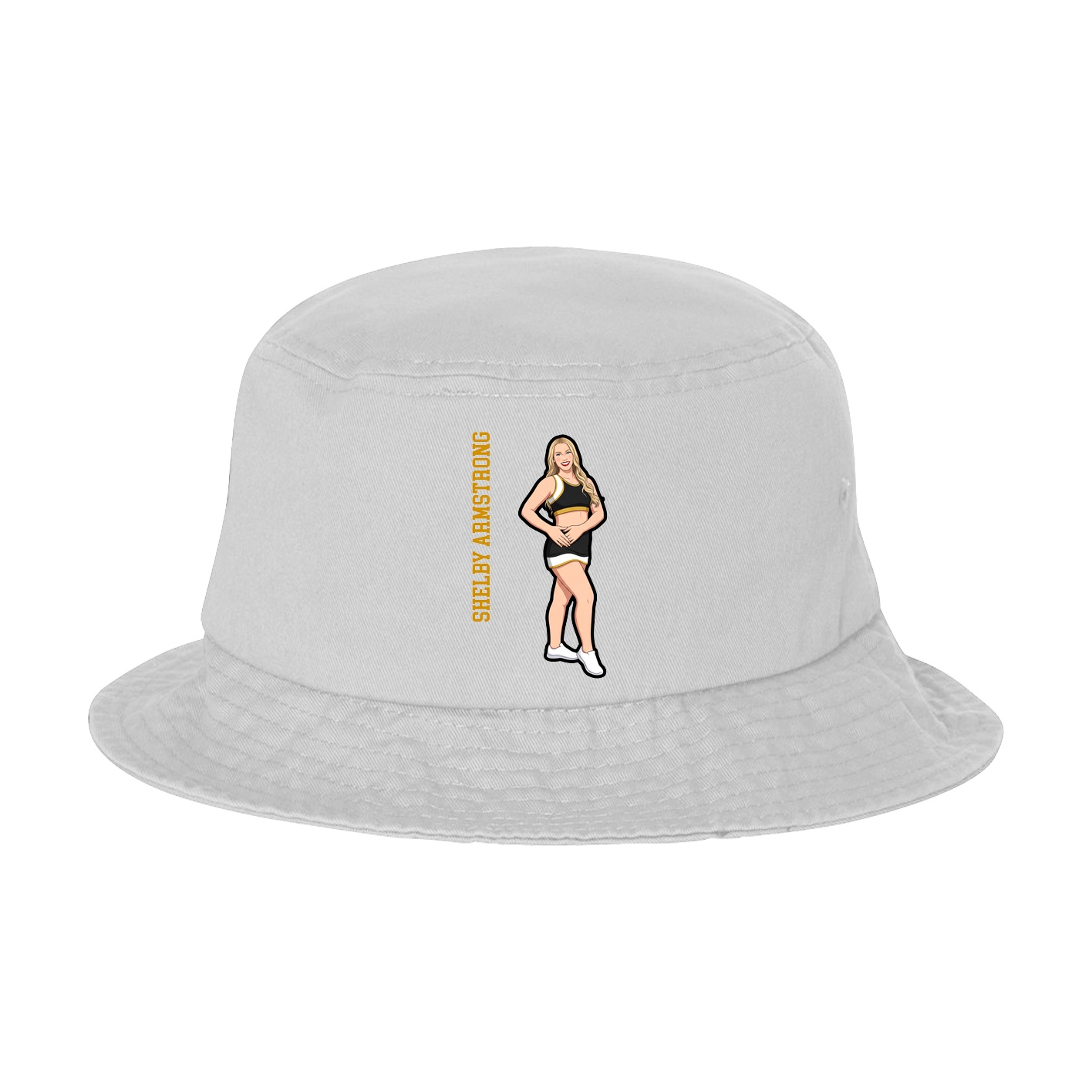 Bucket Cap — Name Vertical in White
