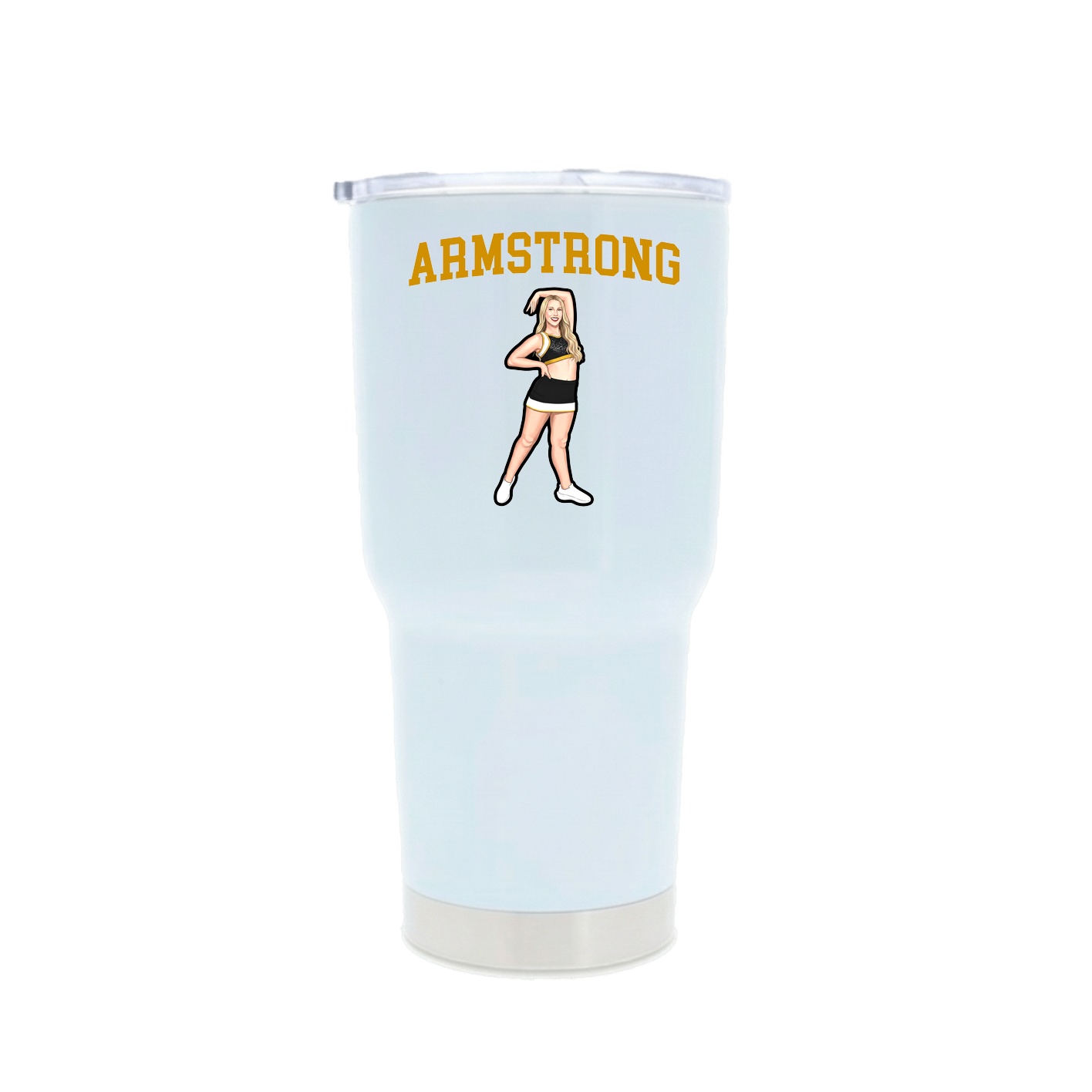 30oz Stainless Steel Tumbler — Shirsey in White