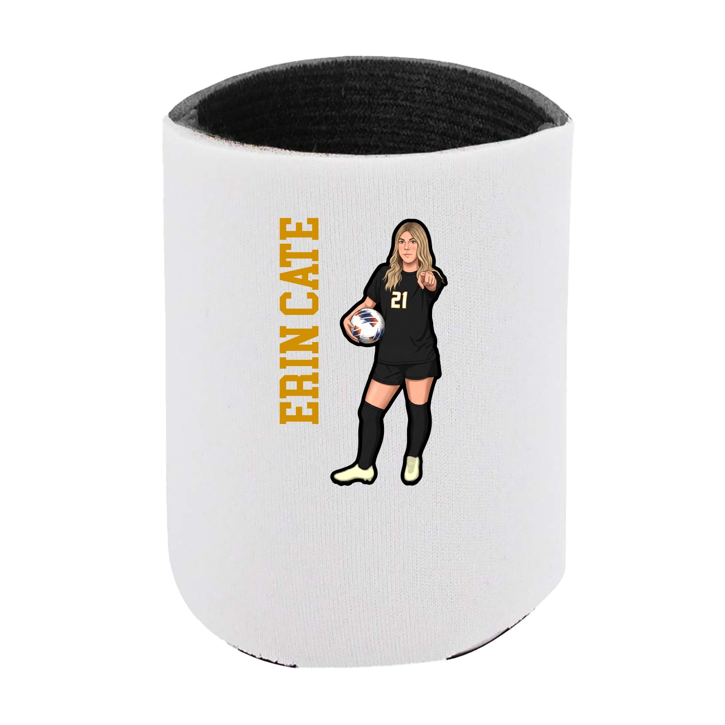 Can Holder — Name Vertical in White