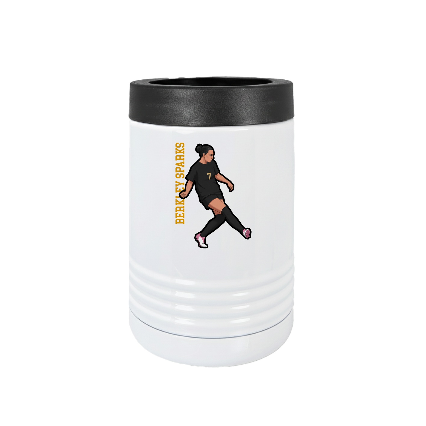 Beverage Holder — Name Vertical in White