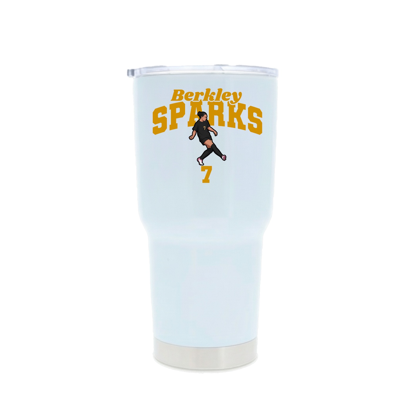 30oz Stainless Steel Tumbler — Signature Arch in White