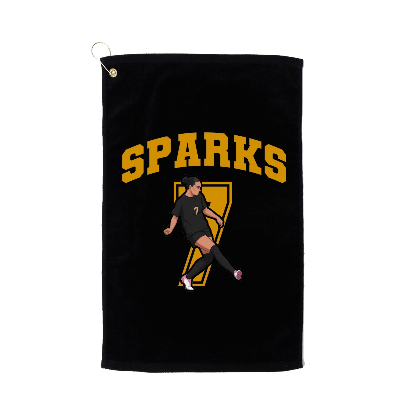 Golf Towel — Number in Black