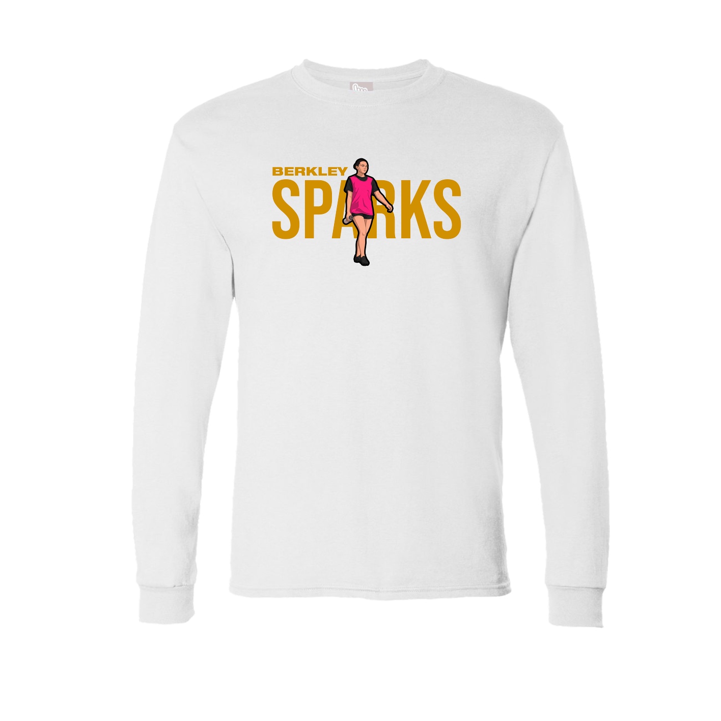 Long Sleeve Tee — Player Name in White