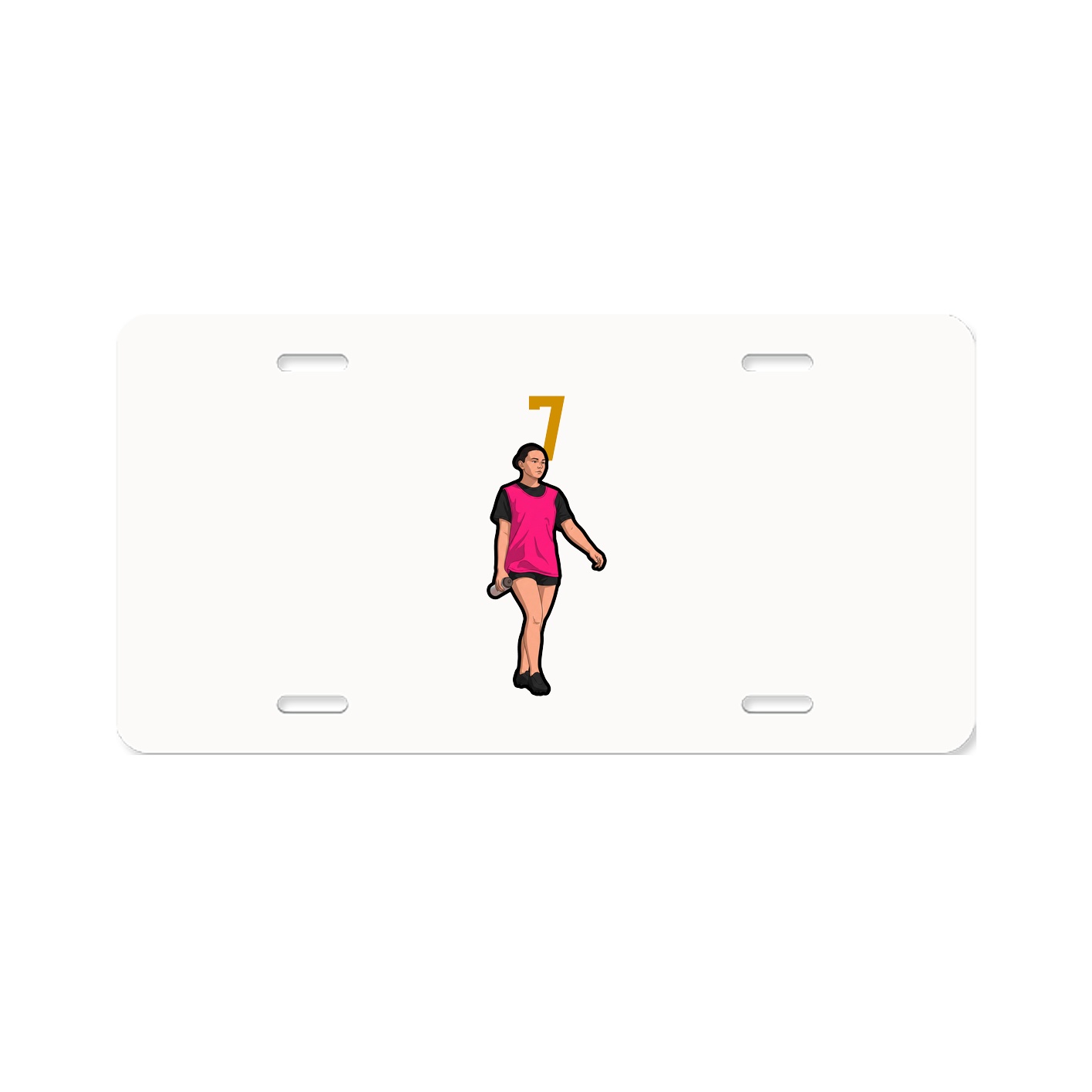 License Plate — Number Top in Classic