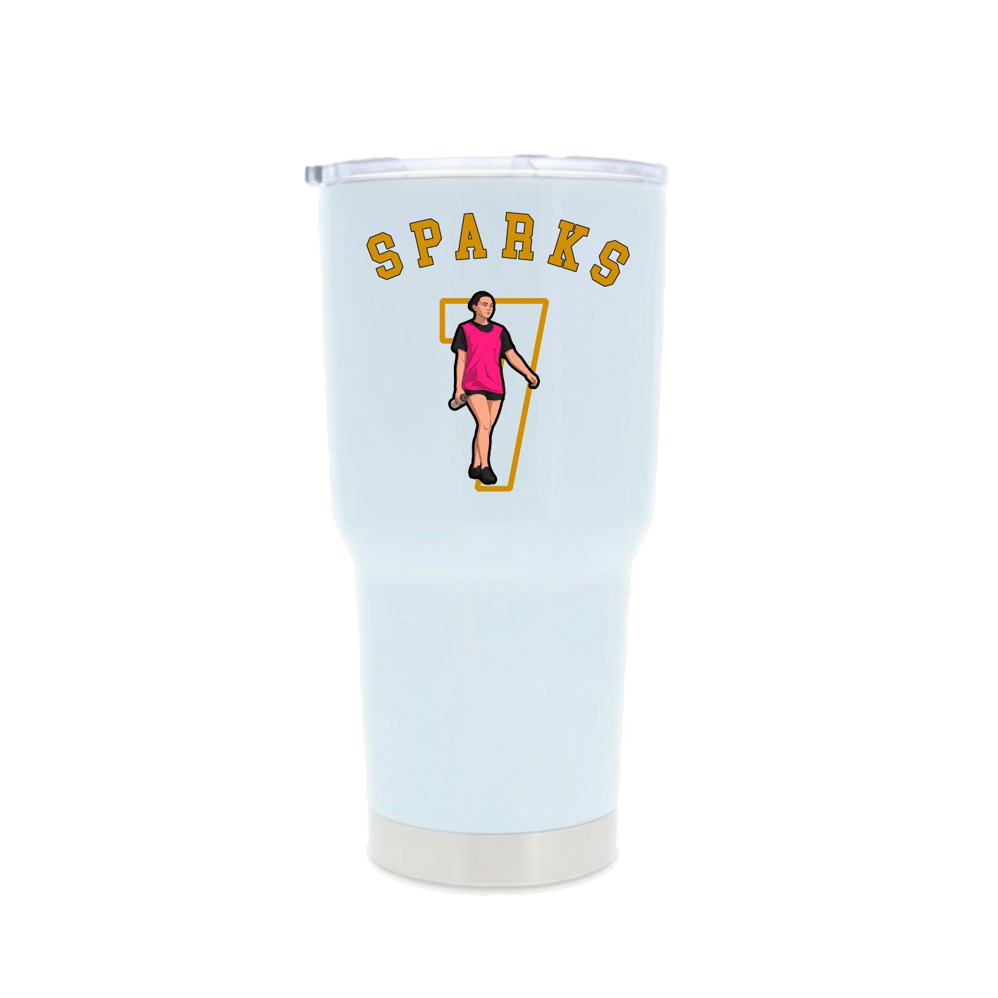 30oz Stainless Steel Tumbler — Shirsey Arch in White