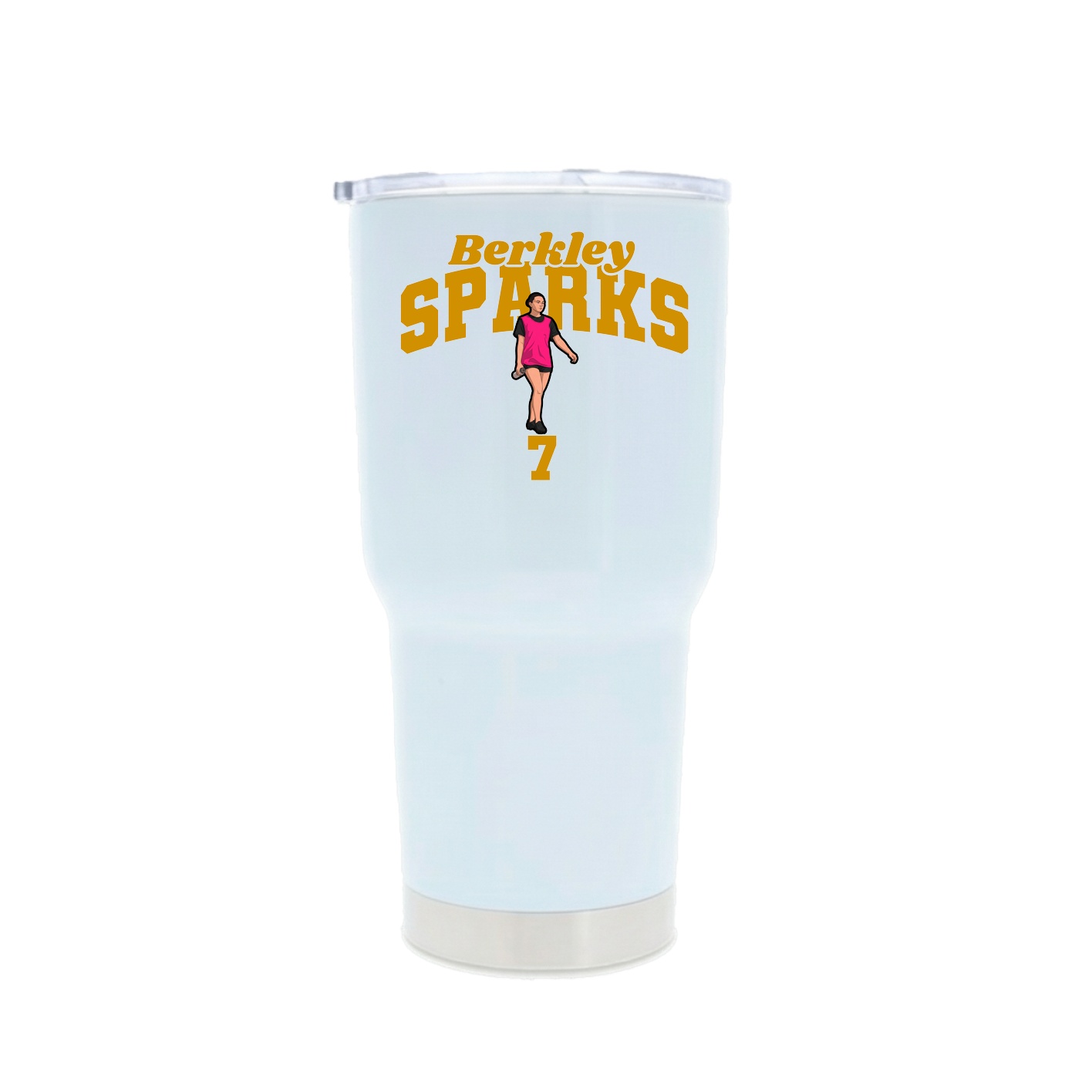 30oz Stainless Steel Tumbler — Signature Arch in White