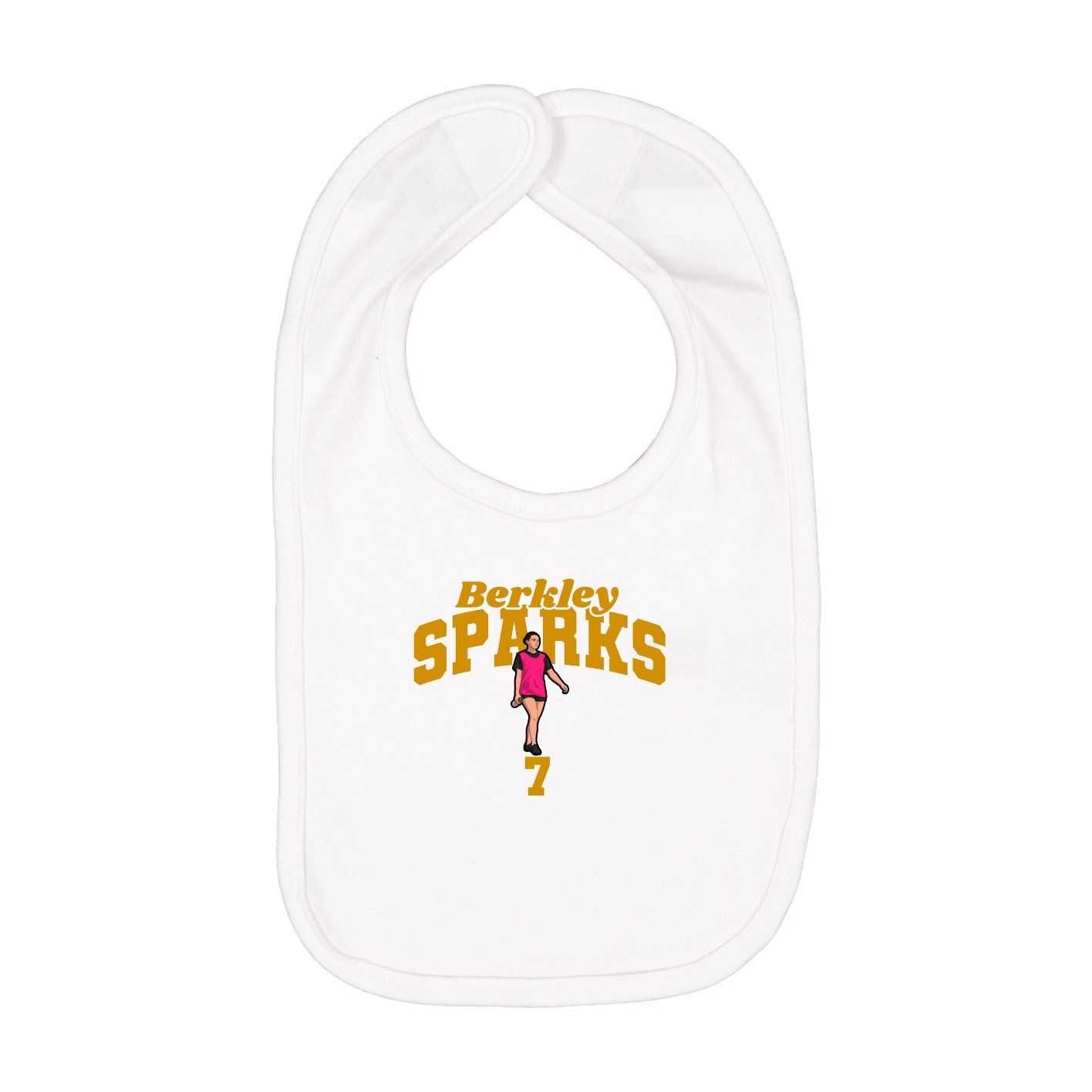 Infant Bib — Signature Arch in White