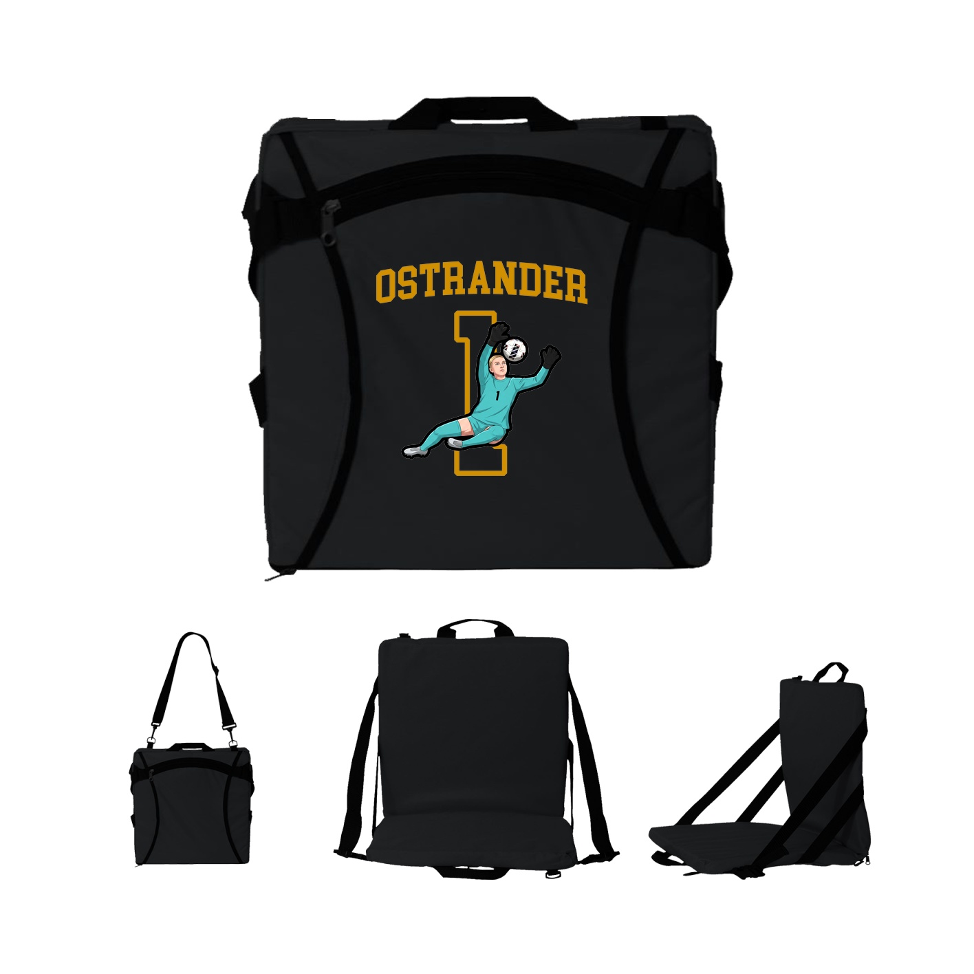 Folding Stadium Seat — Shirsey in Black
