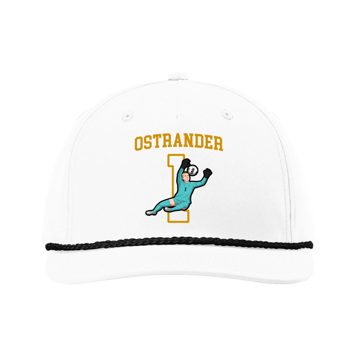 Five-Panel Classic Rope Cap — Shirsey in White
