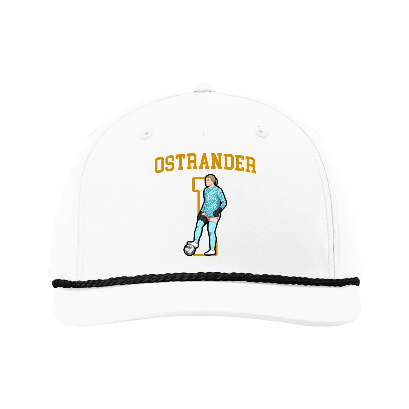 Five-Panel Classic Rope Cap — Shirsey in White