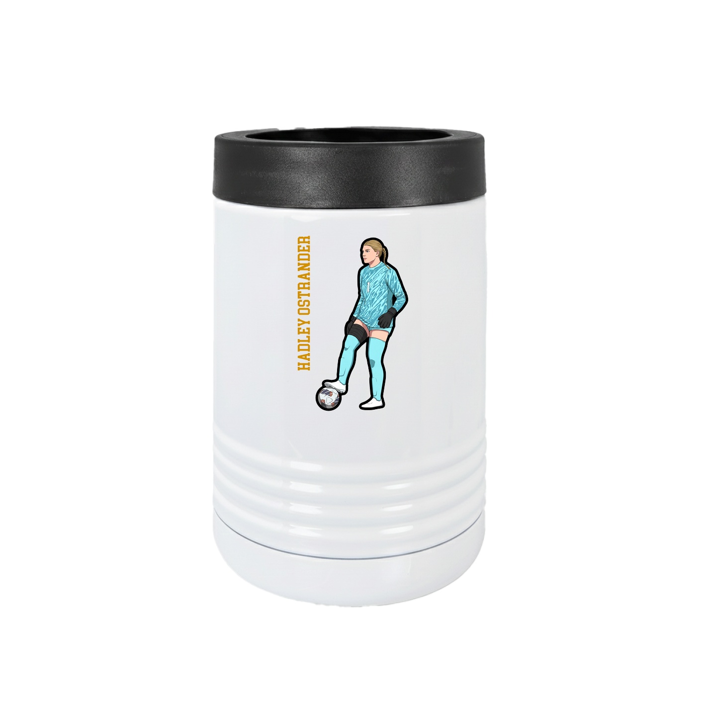 Beverage Holder — Name Vertical in White