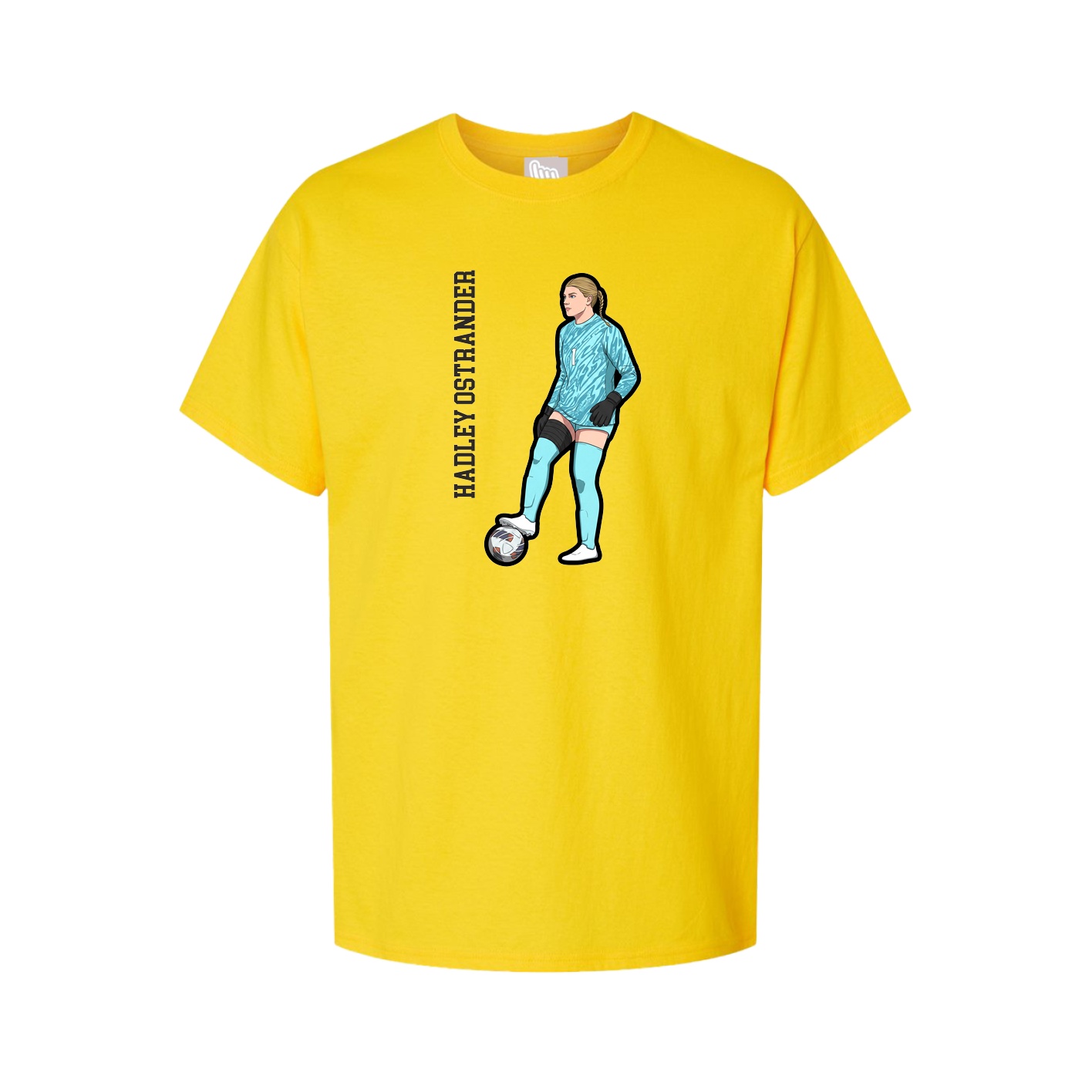 Youth Tee — Name Vertical in Gold