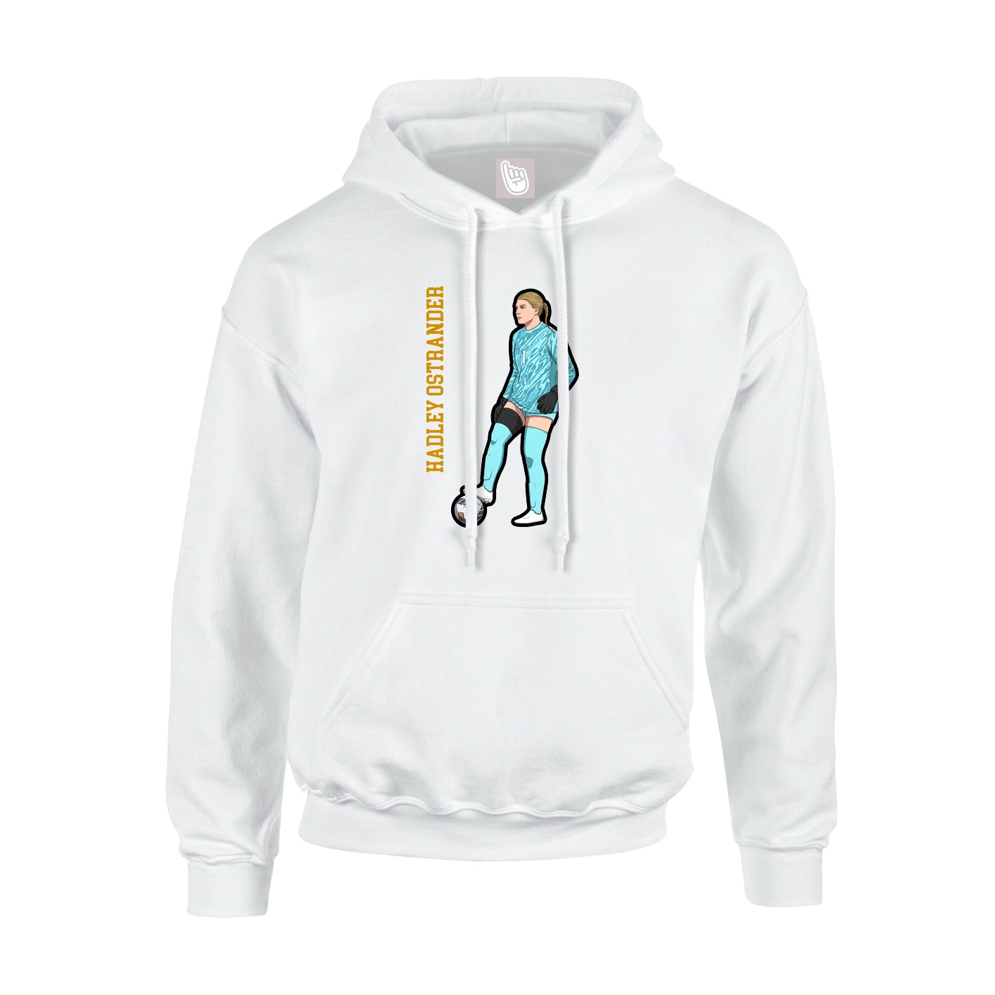 Hoodie — Name Vertical in White