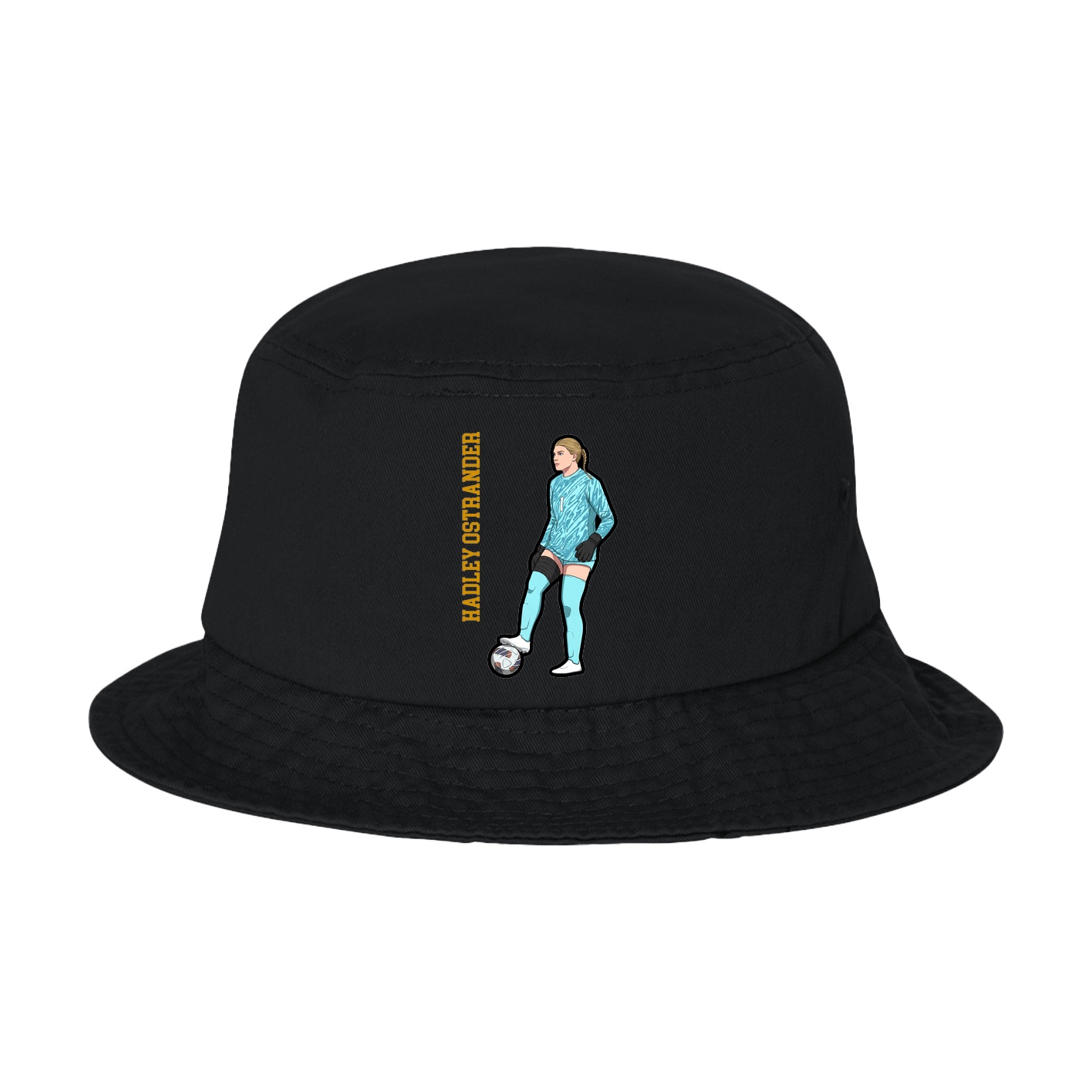 Bucket Cap — Name Vertical in Black
