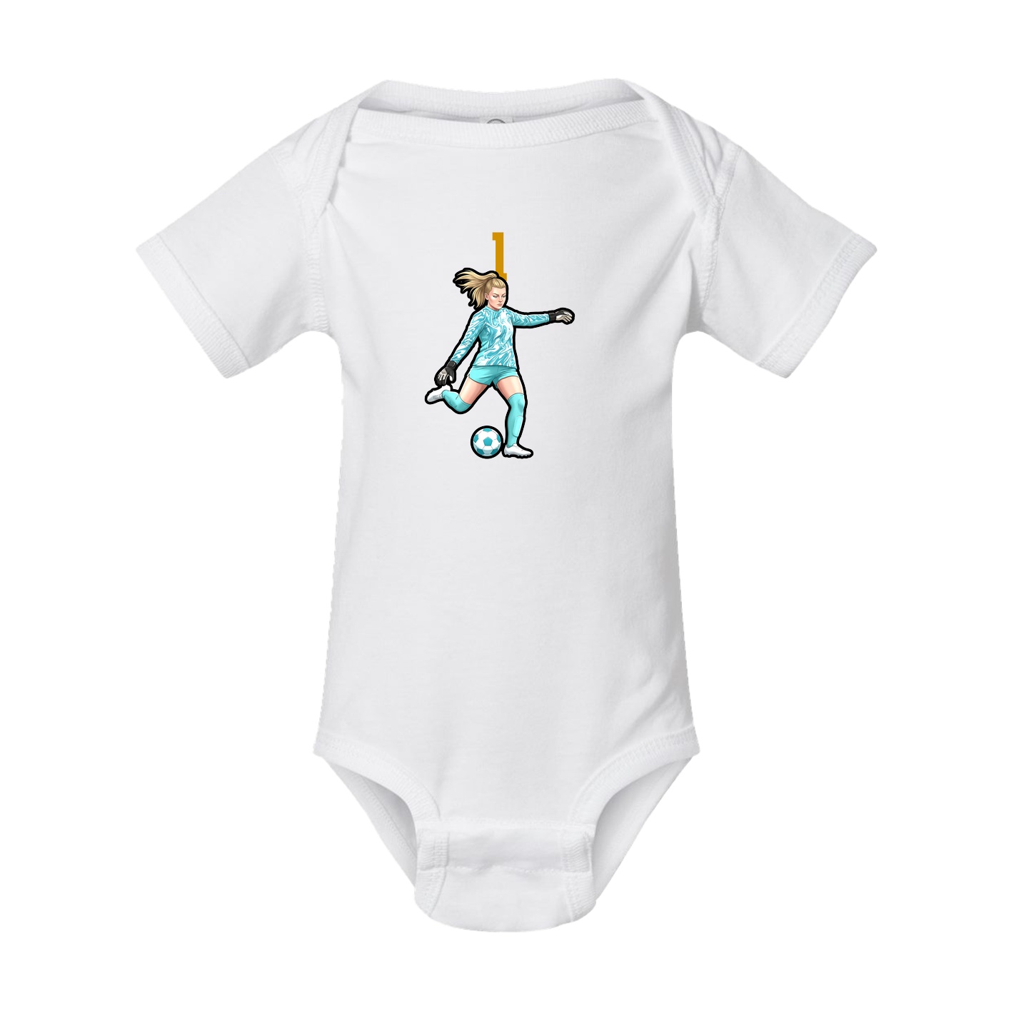 Baby Onesie — Number Top in White