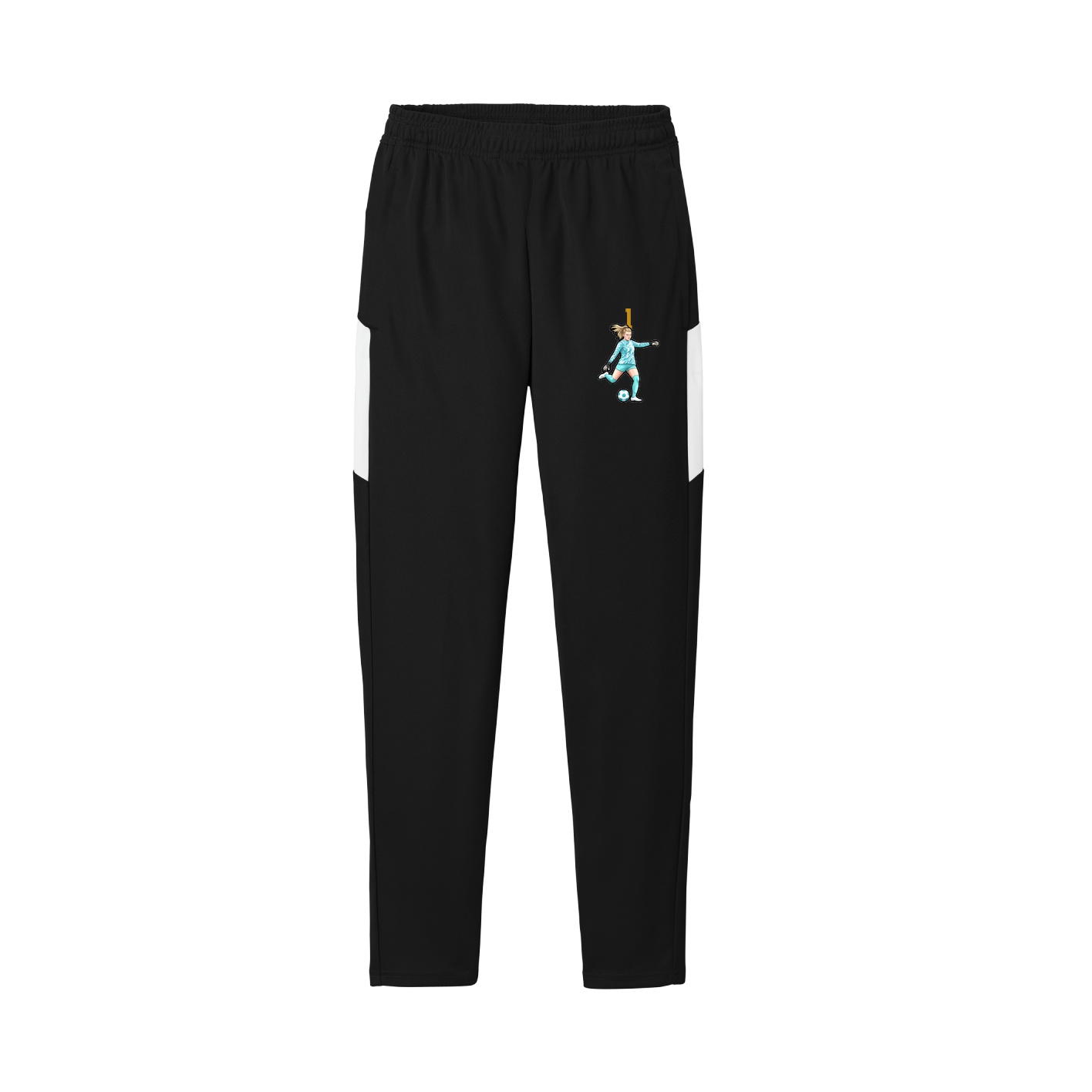 Team Travel Pant — Number Top in Black/White