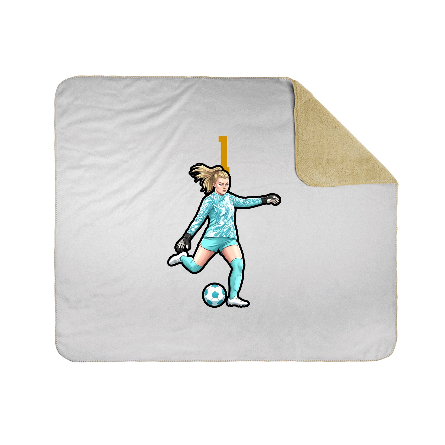 Throw Blanket — Number Top in White