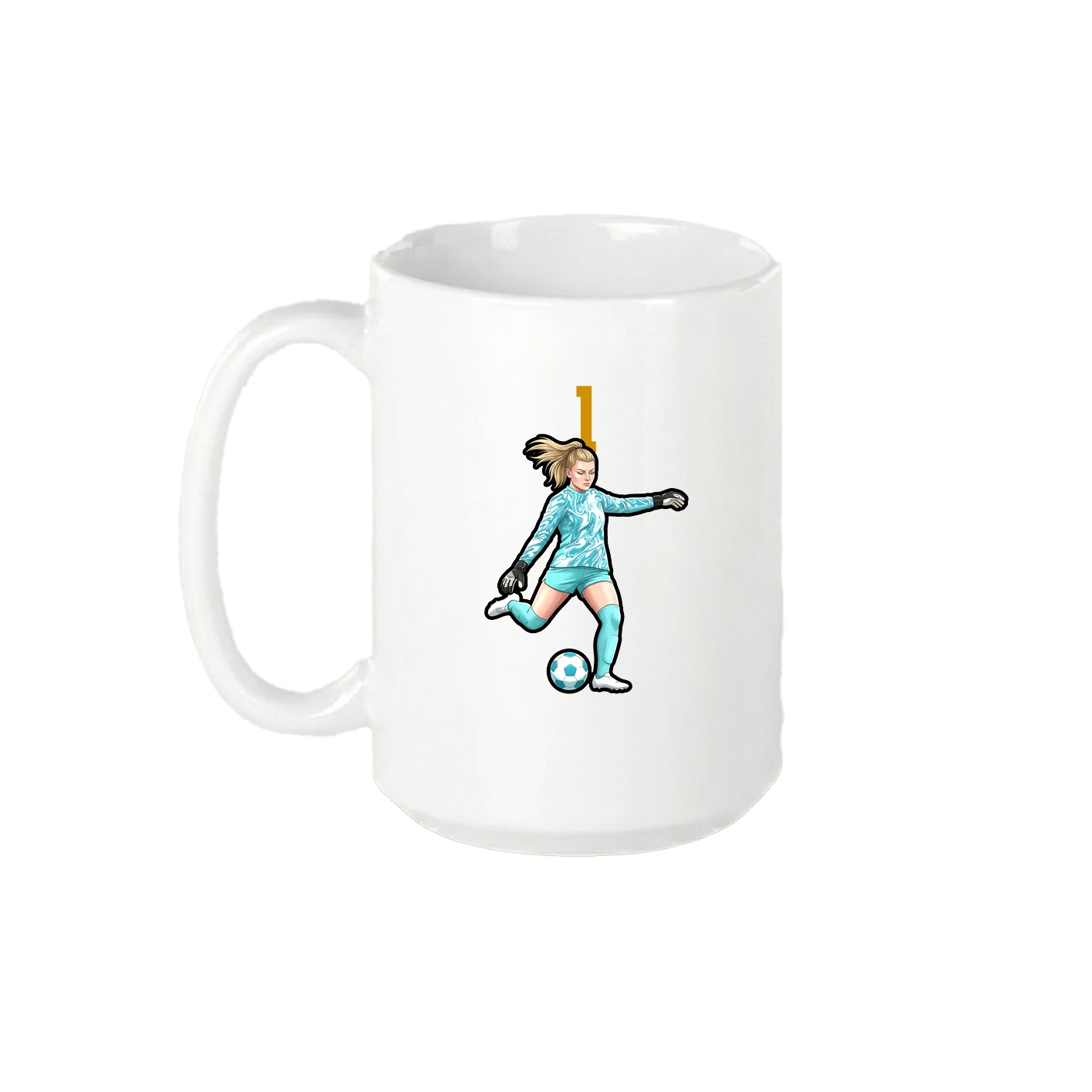15oz Coffee Mug — Number Top in White