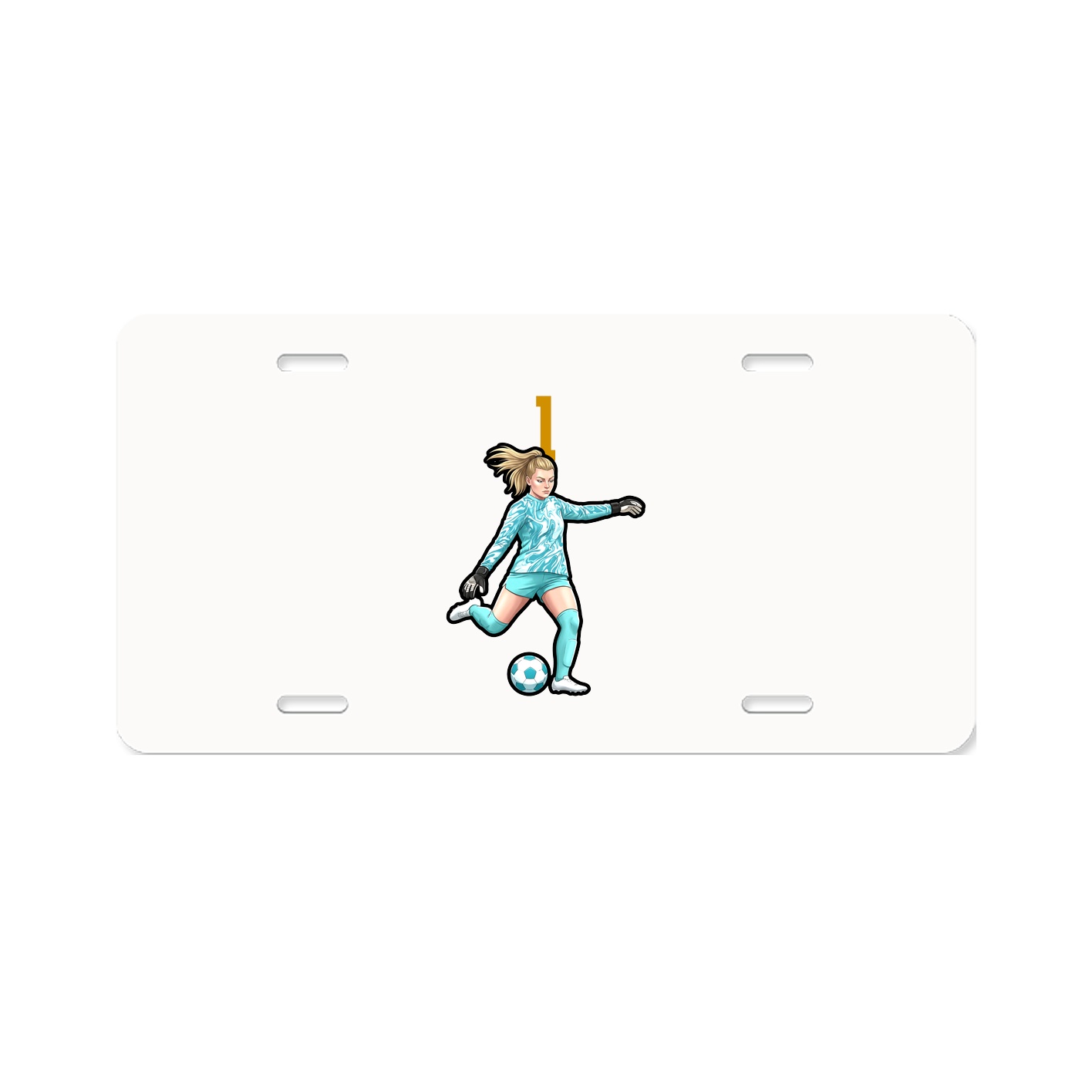License Plate — Number Top in Classic