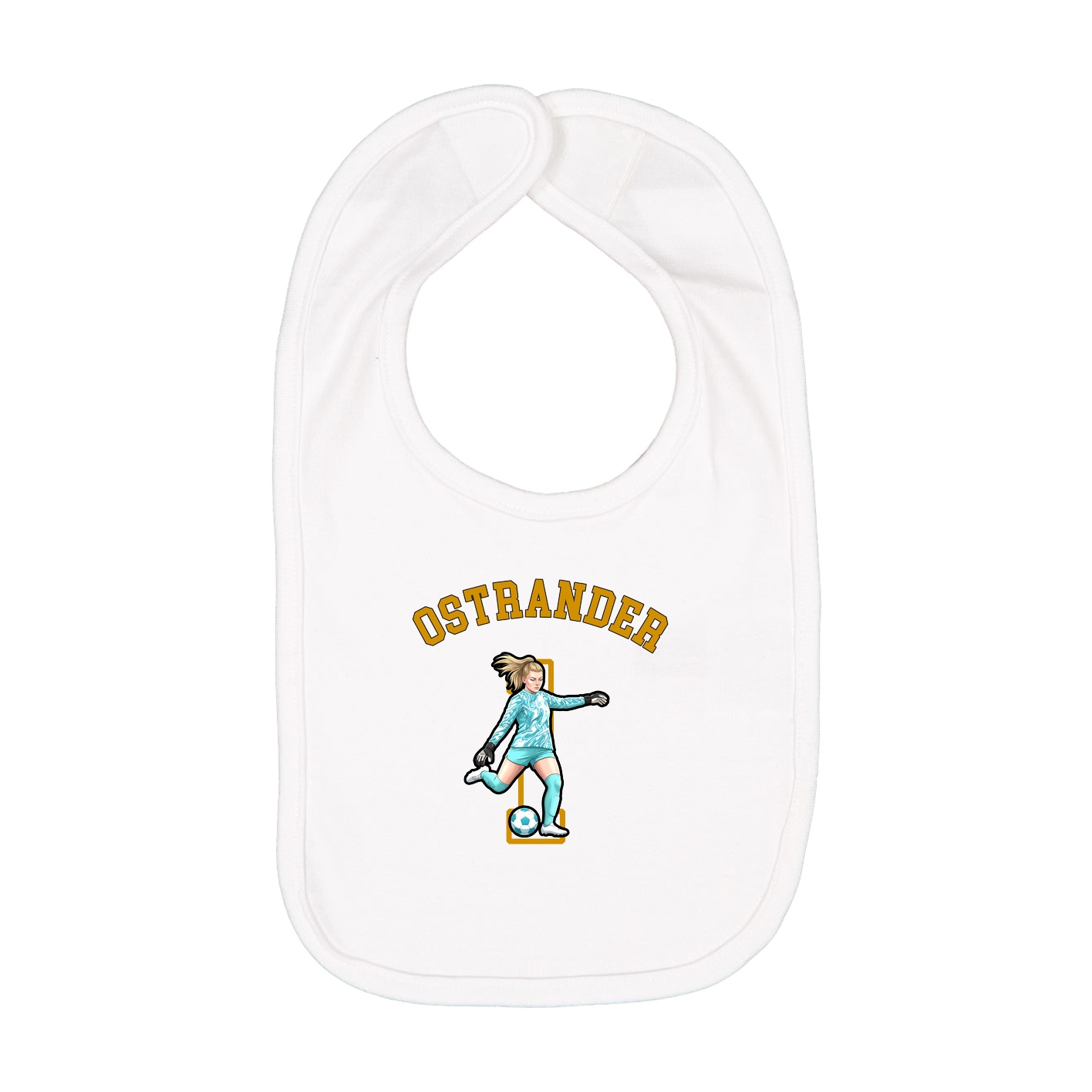 Infant Bib — Shirsey Arch in White