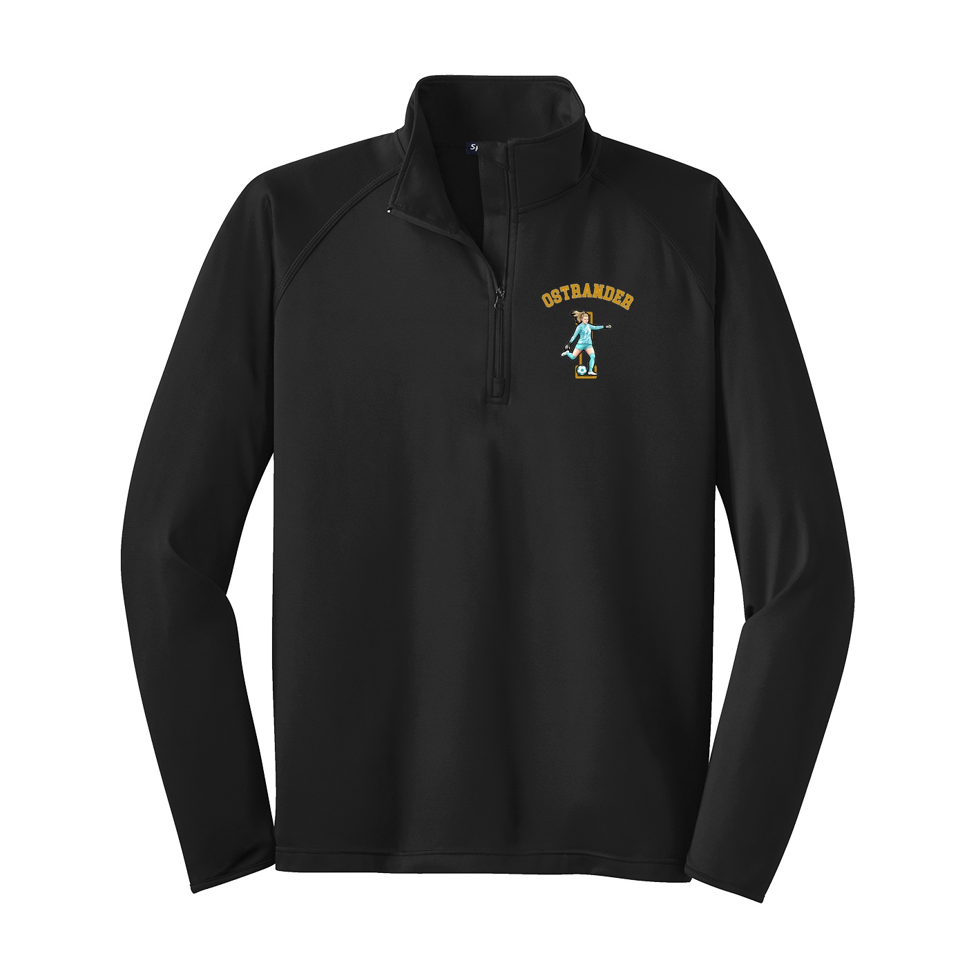 Q-Zip Pullover — Shirsey Arch in Black