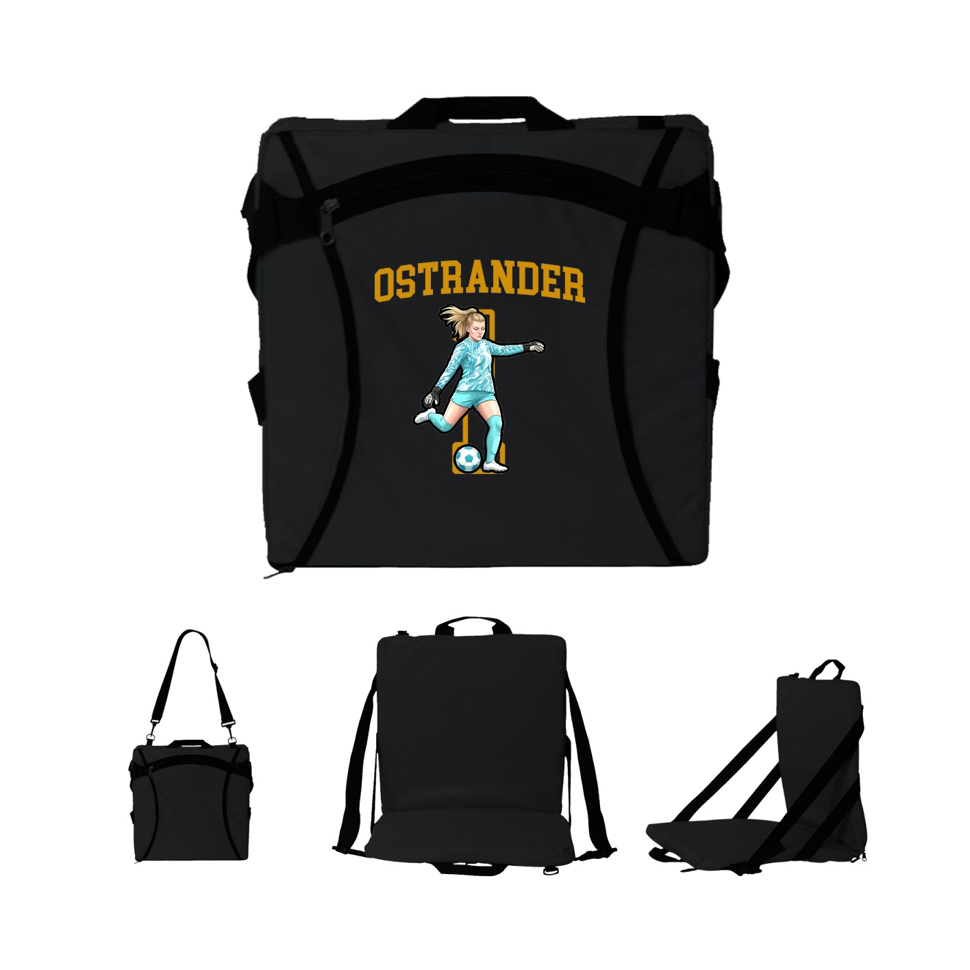 Folding Stadium Seat — Shirsey in Black