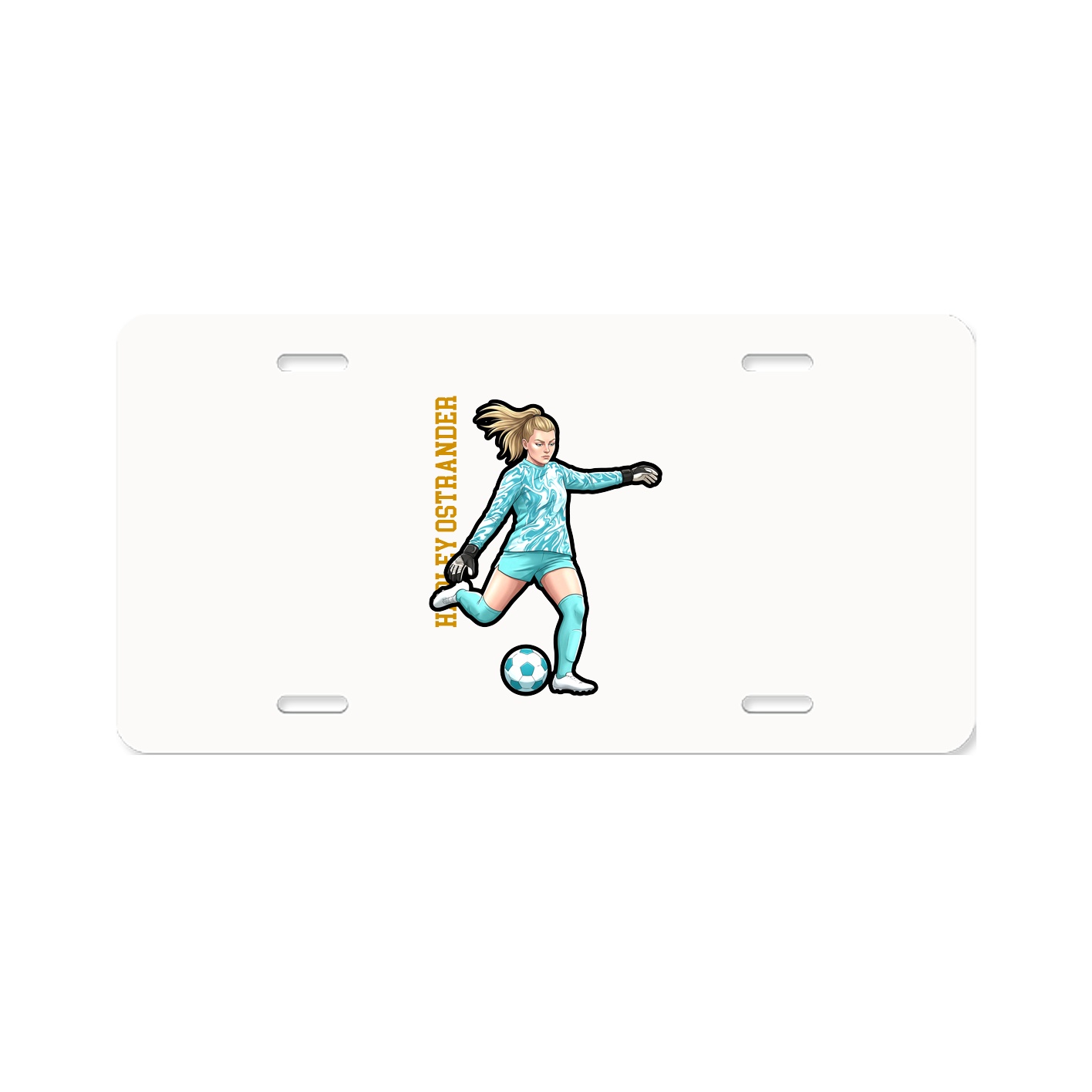 License Plate — Name Vertical in Classic