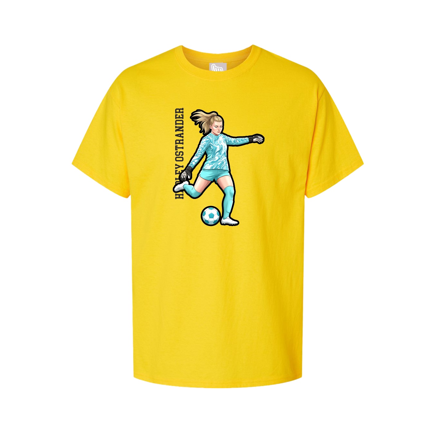 Youth Tee — Name Vertical in Gold