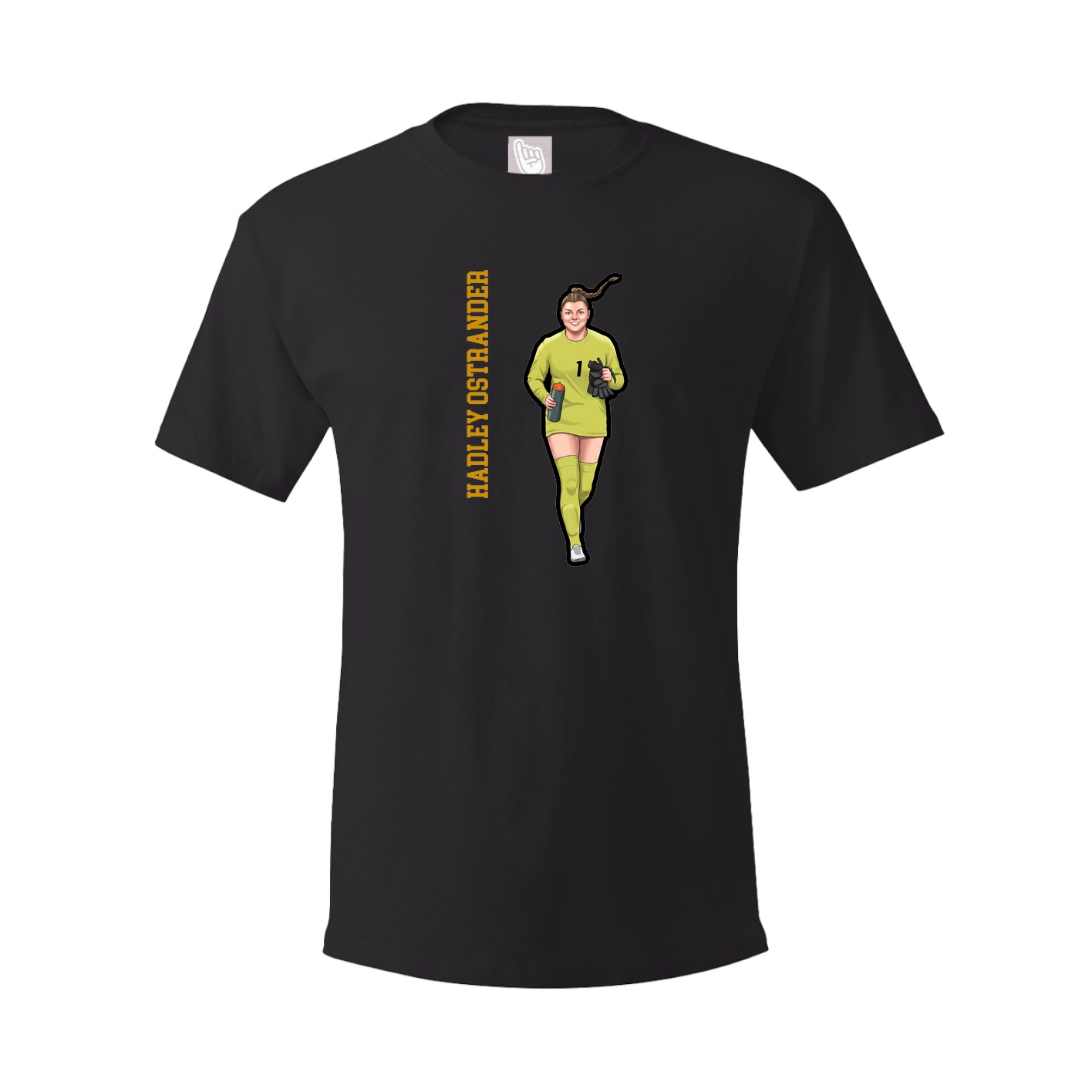 Youth Tee — Name Vertical in Black