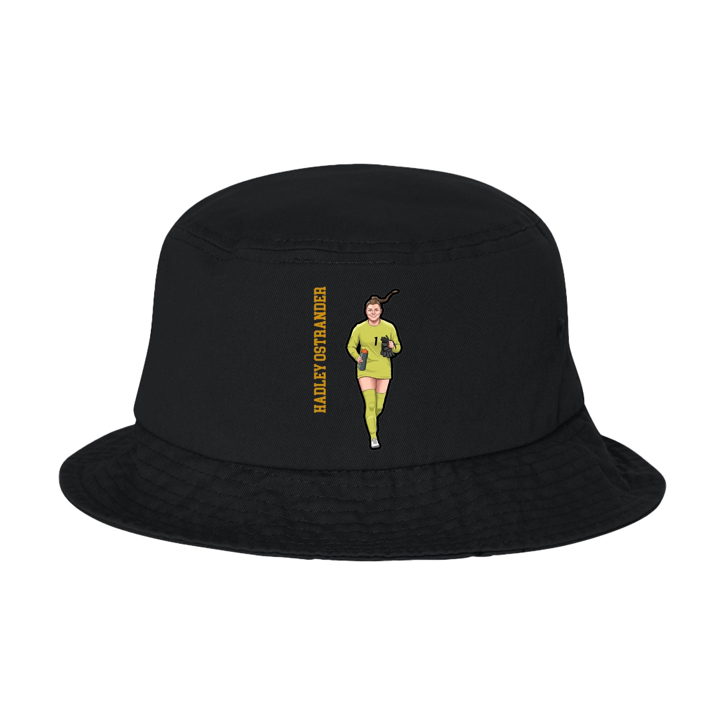 Bucket Cap — Name Vertical in Black