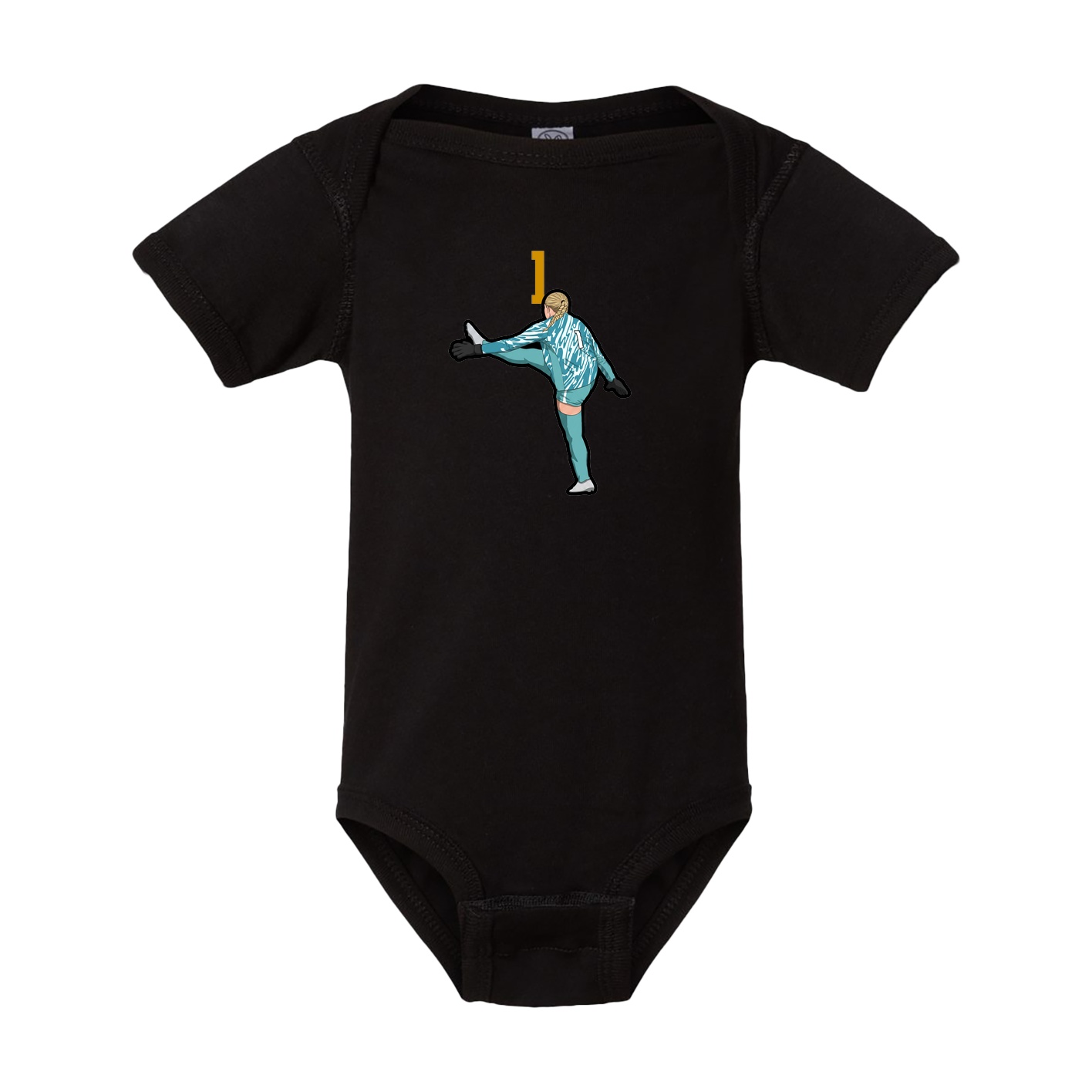 Baby Onesie — Number Top in Black