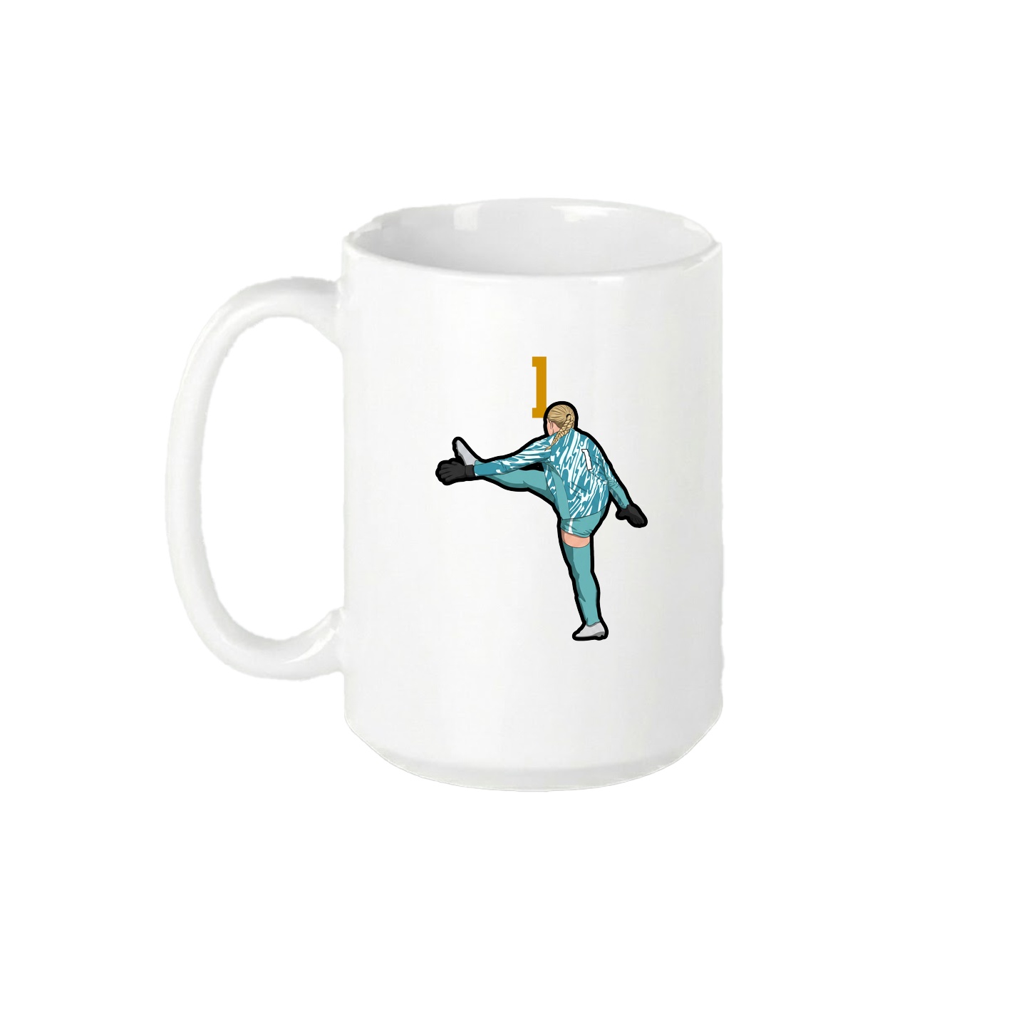 15oz Coffee Mug — Number Top in White