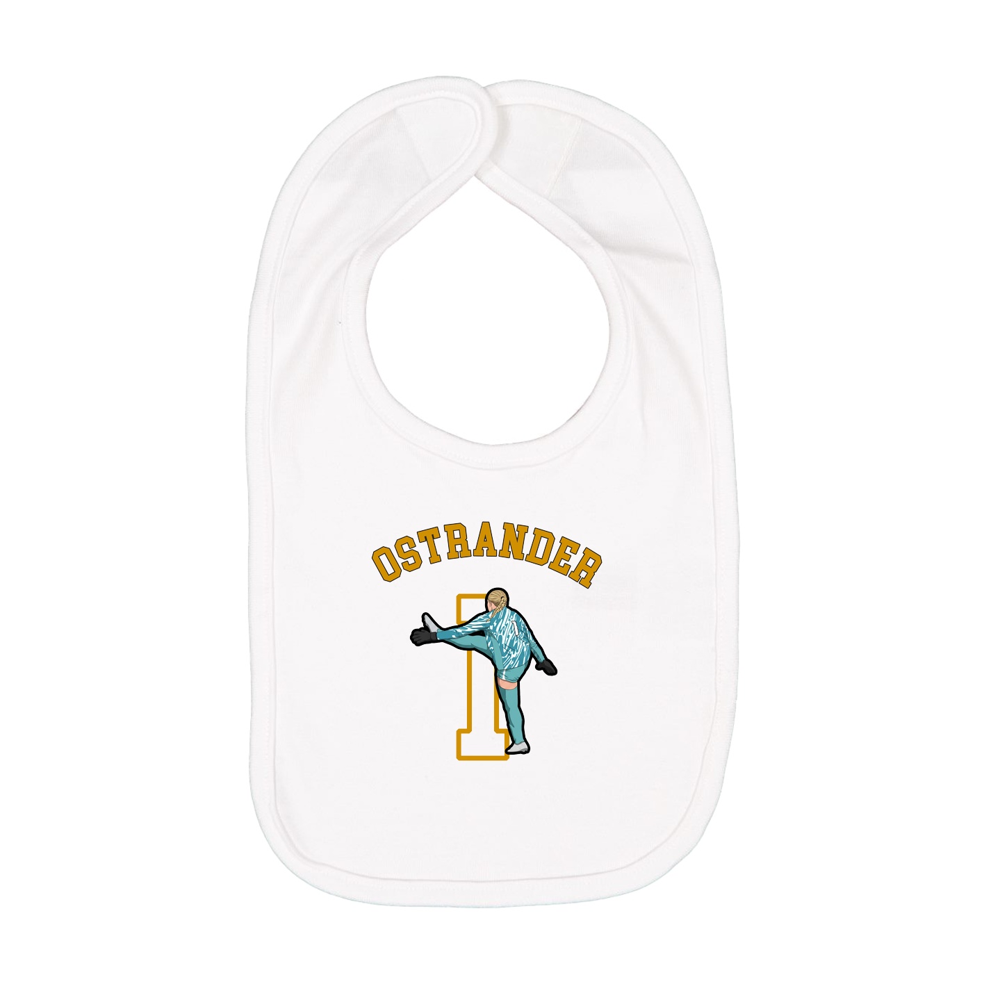 Infant Bib — Shirsey Arch in White