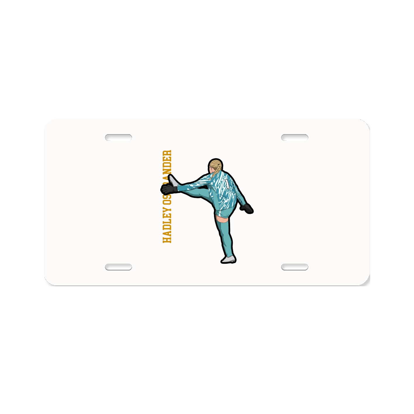 License Plate — Name Vertical in Classic