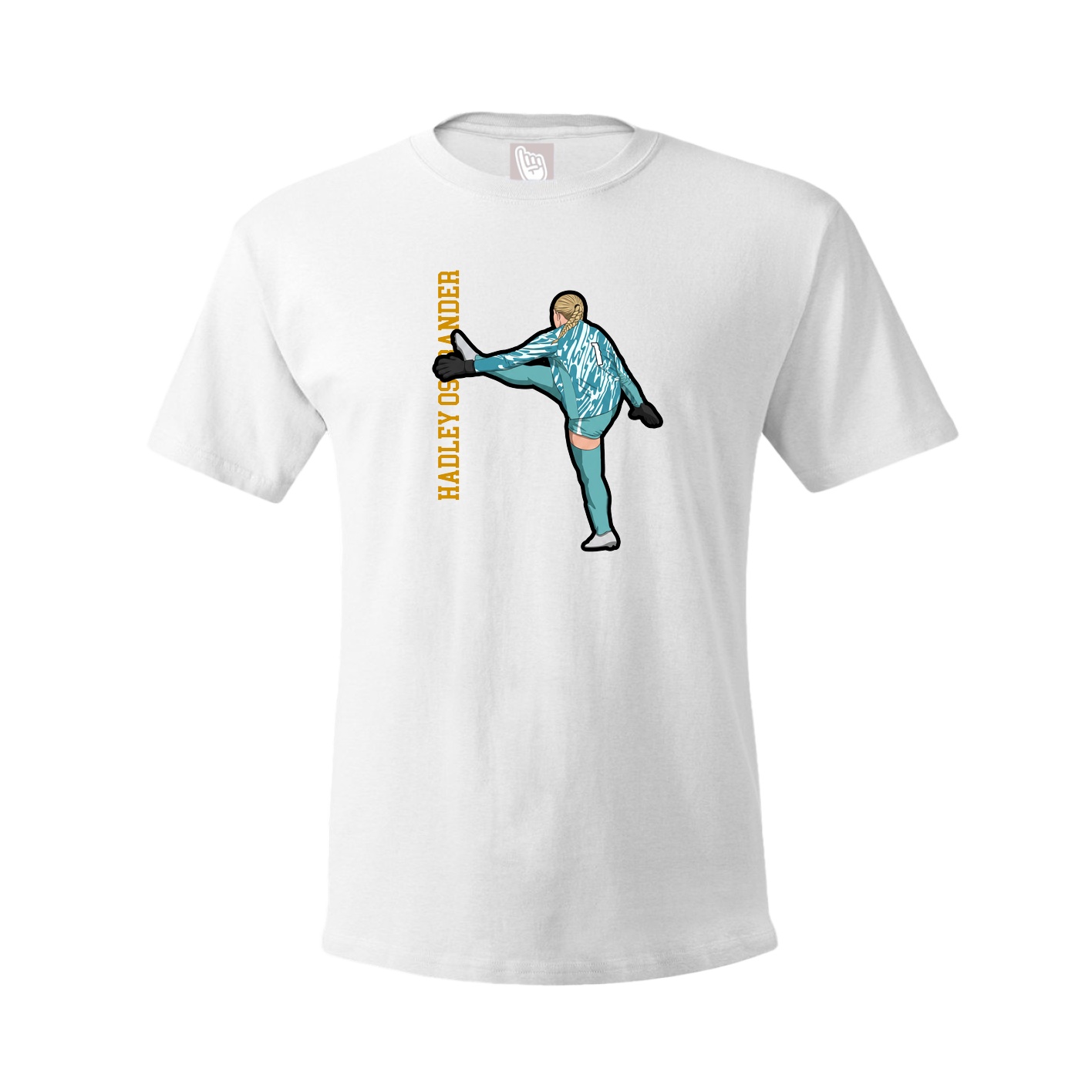 Tee — Name Vertical in White