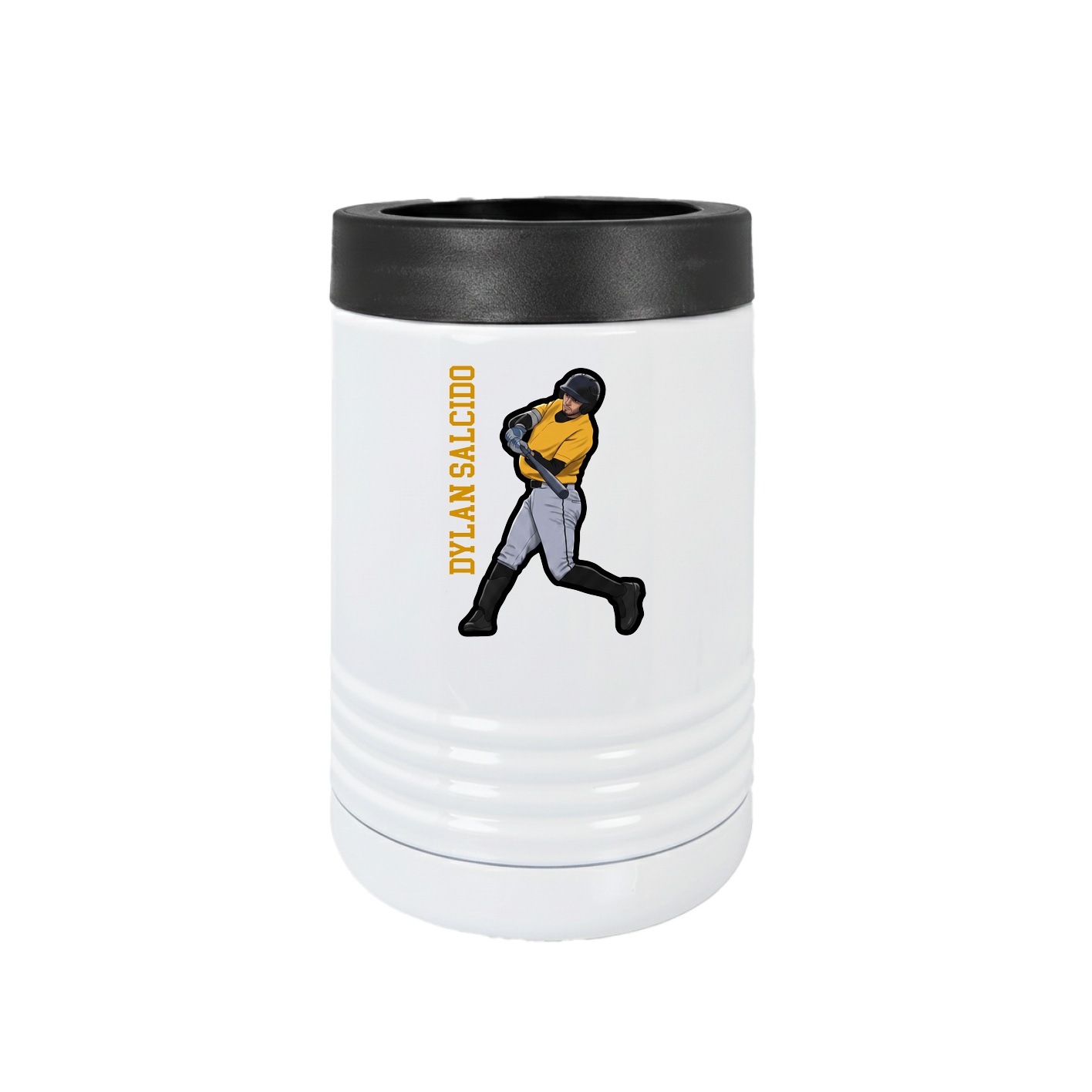 Beverage Holder — Name Vertical in White