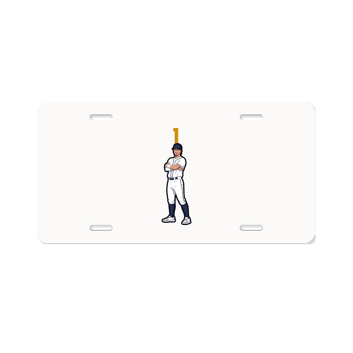 License Plate — Number Top in Classic