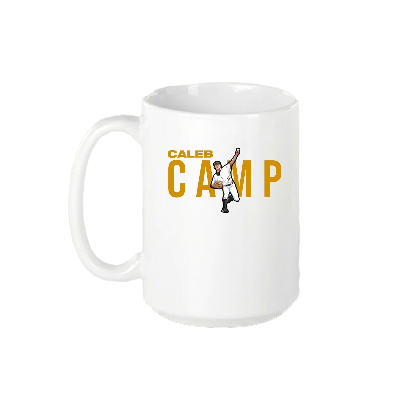15oz Coffee Mug — Player Name in White
