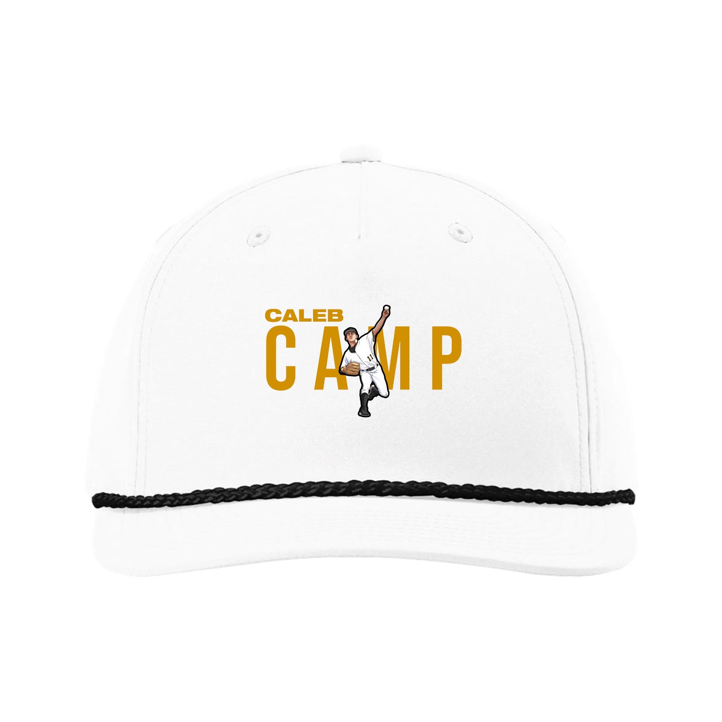 Five-Panel Classic Rope Cap — Player Name in White