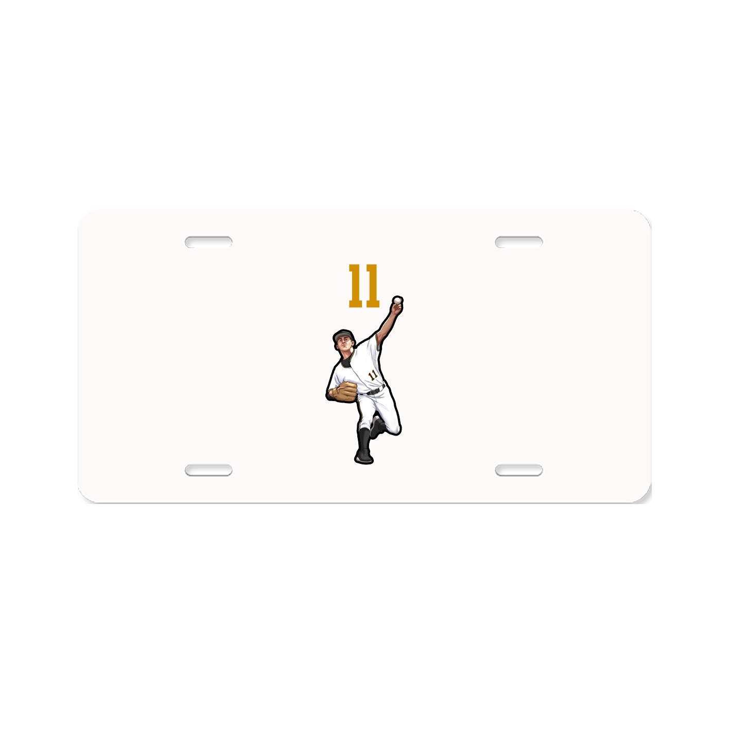 License Plate — Number Top in Classic