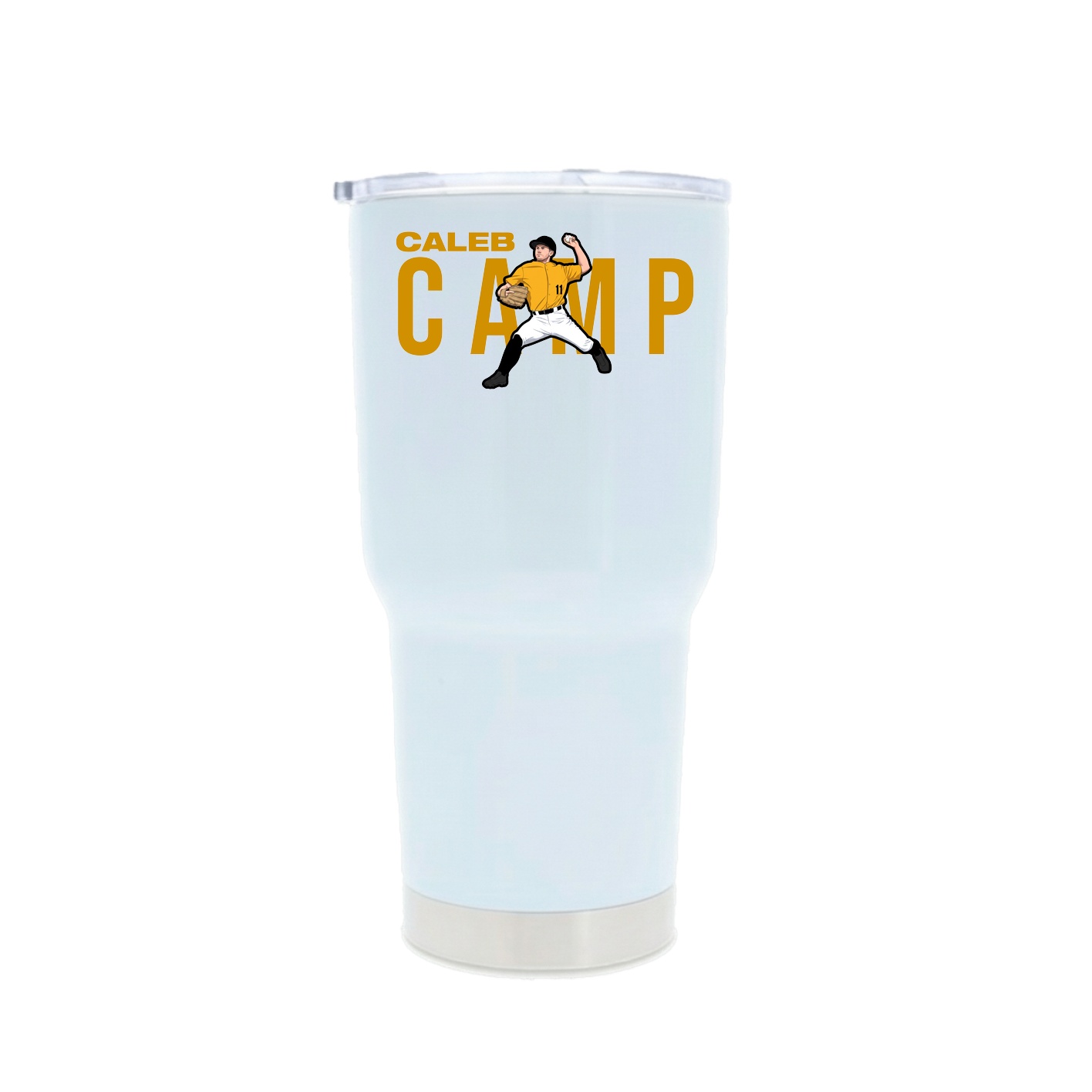 30oz Stainless Steel Tumbler — Player Name in White