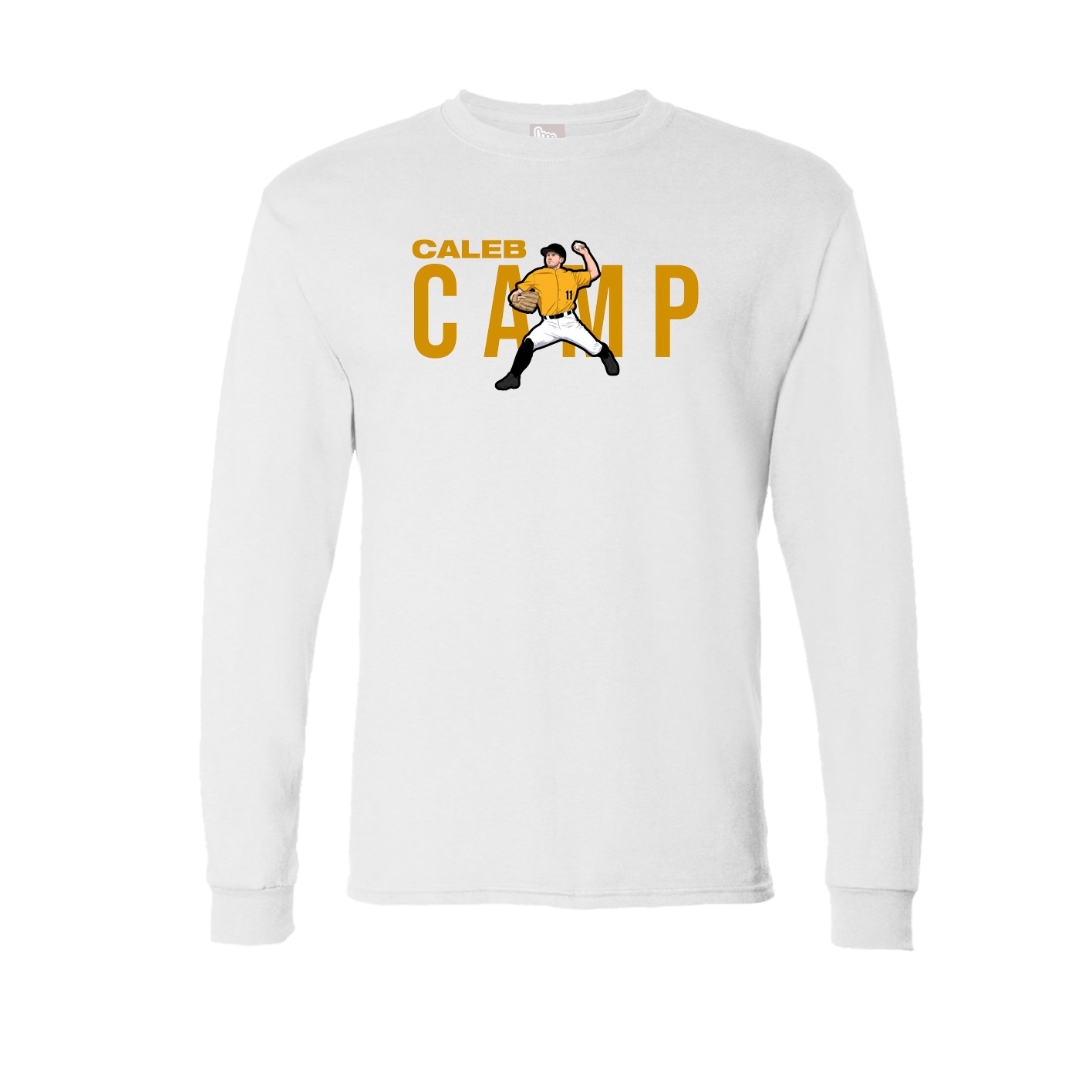 Long Sleeve Tee — Player Name in White